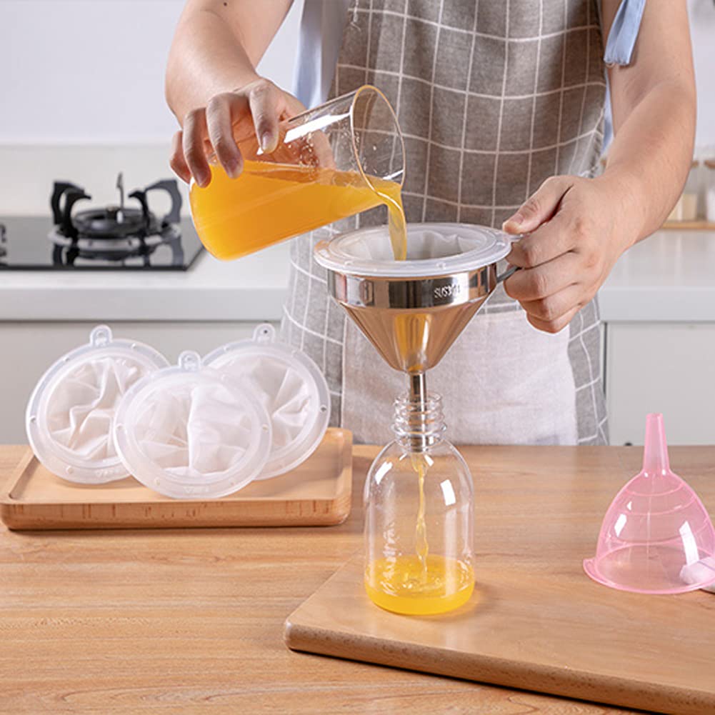 1 Piece 400 Mesh Food Filter Strainer Kitchen Micron Strainer for Transferring Liquids  Oil and Dry Ingredients Food Funnel for Kitchen Bottle Strainer