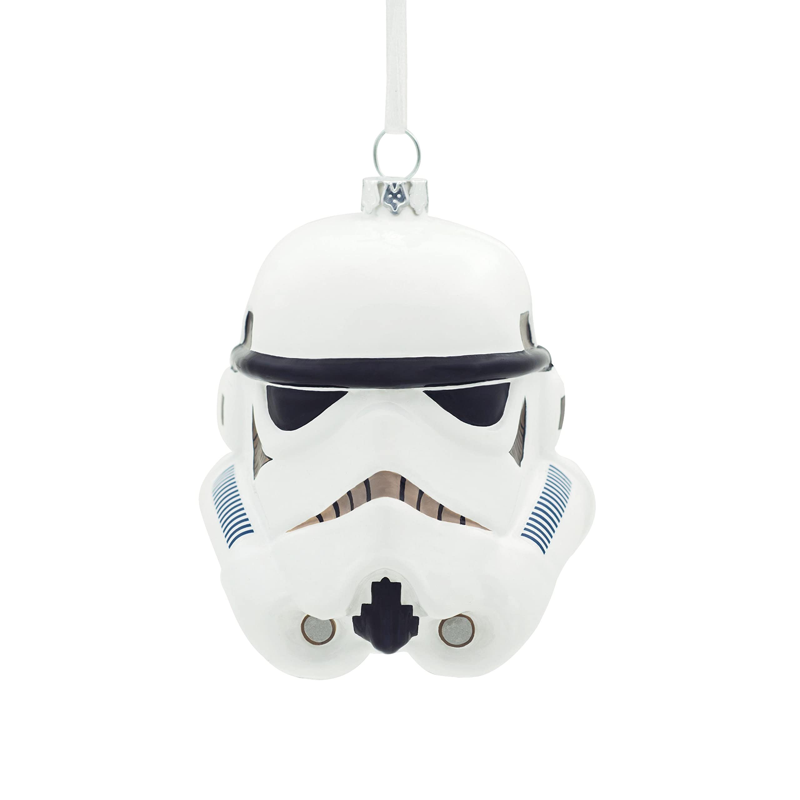 Hallmark Star Wars Stormtrooper Helmet Blown Glass Christmas Ornament
