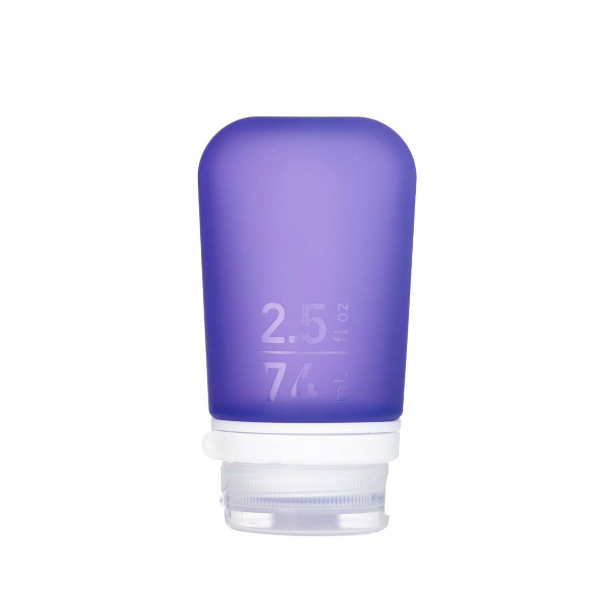 Humangear Gotoob+ (Medium) | Refillable Silicone Travel Bottle | Locking Lid | Food-Safe Material | Purple, Medium (2.5 Fl.Oz.;