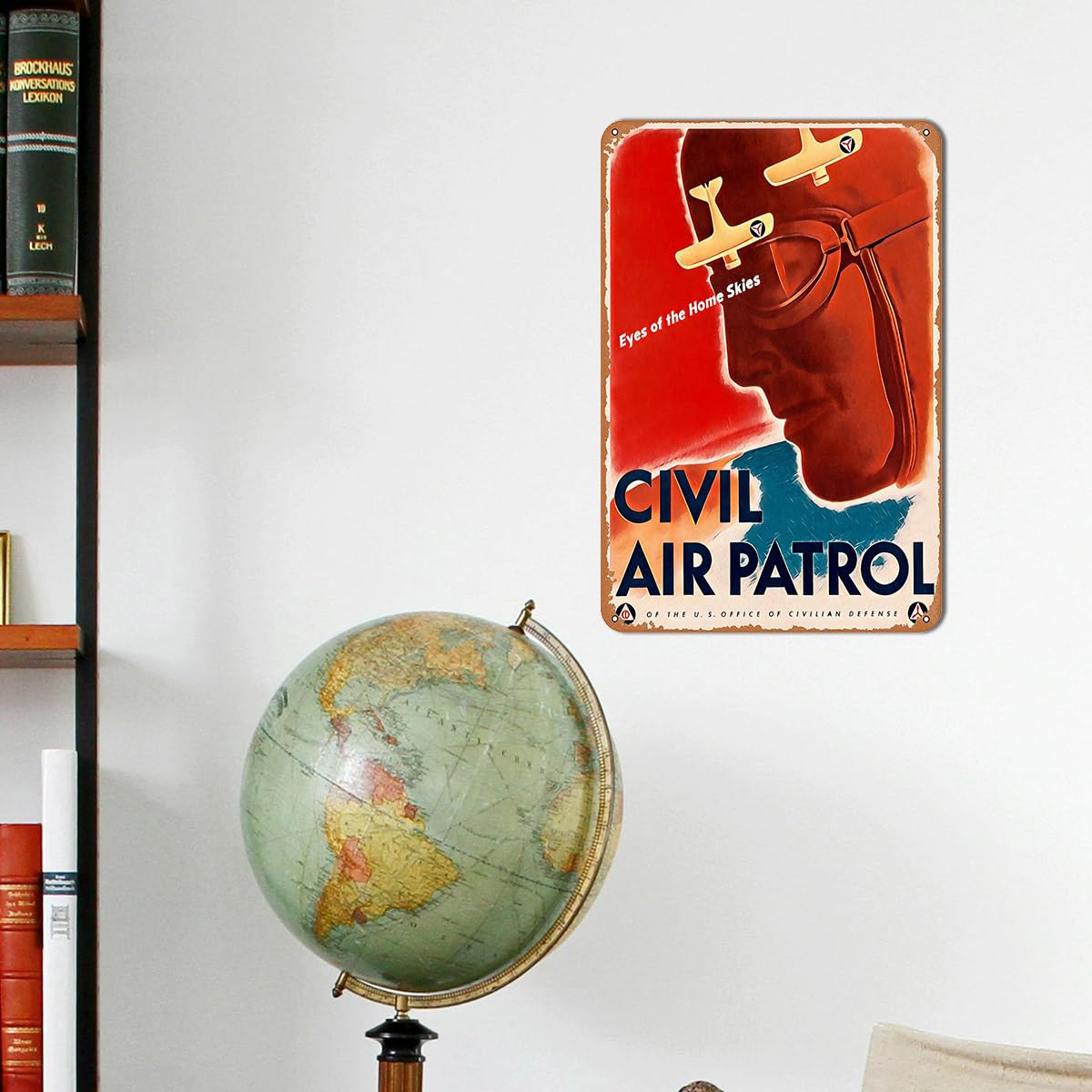 Civil Air Patrol Metal Sign - Aviation Wall Art and Airplane Decor, Retro Pilot Gift for History Enthusiasts, Home, Office, or M