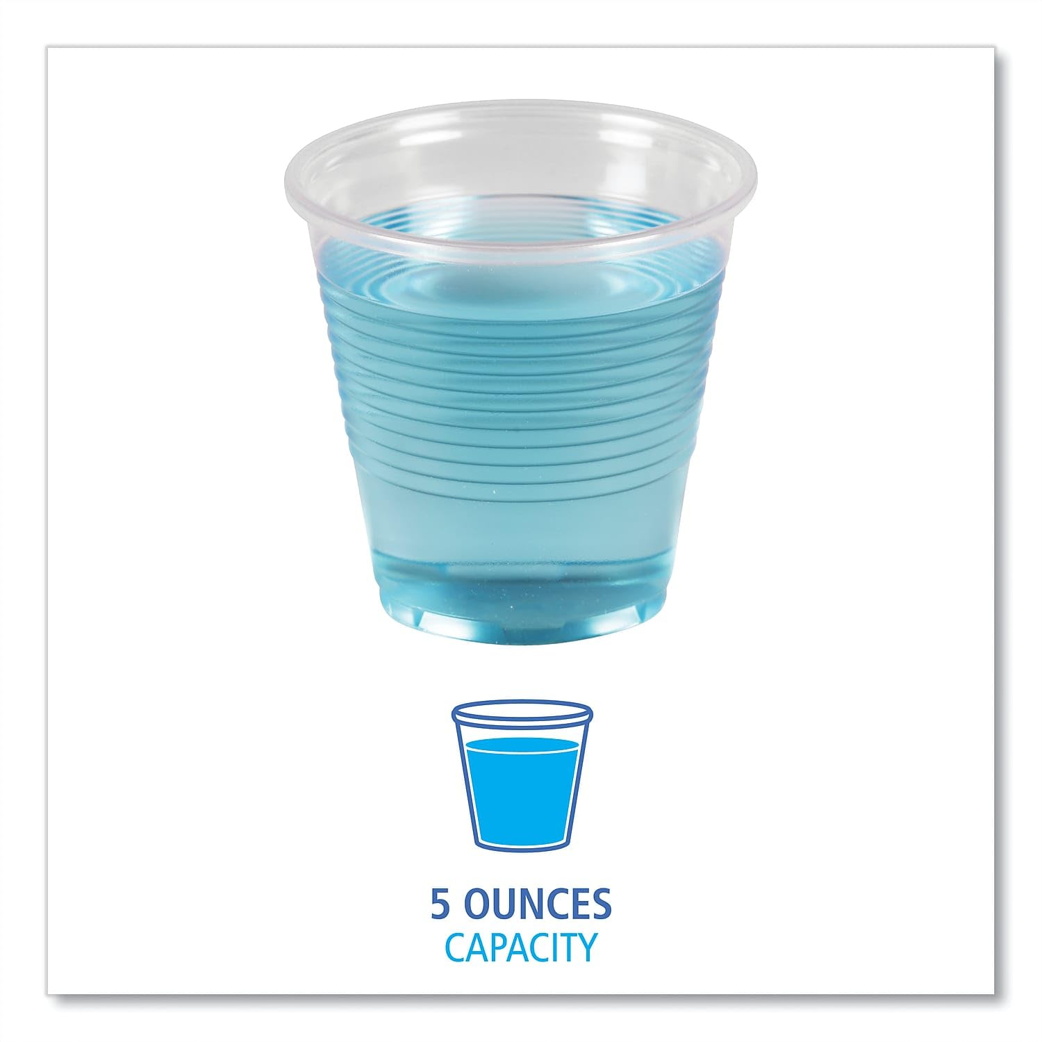 Boardwalk Transcup5Ct Translucent Plastic Cold Cups, 5Oz, 100/Bag, 25 Bags/Carton