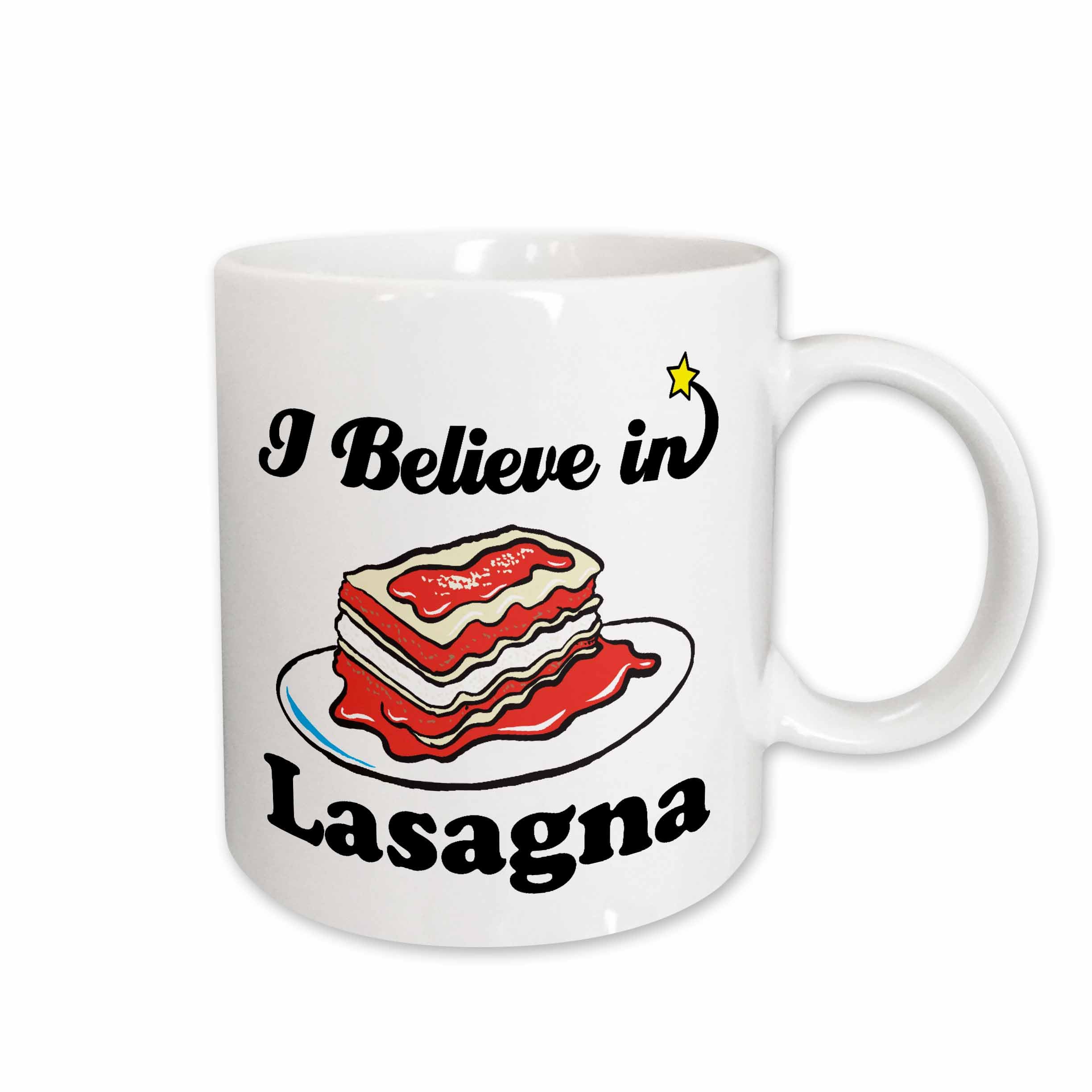 3dRose I Believe In Lasagna 15oz Mug