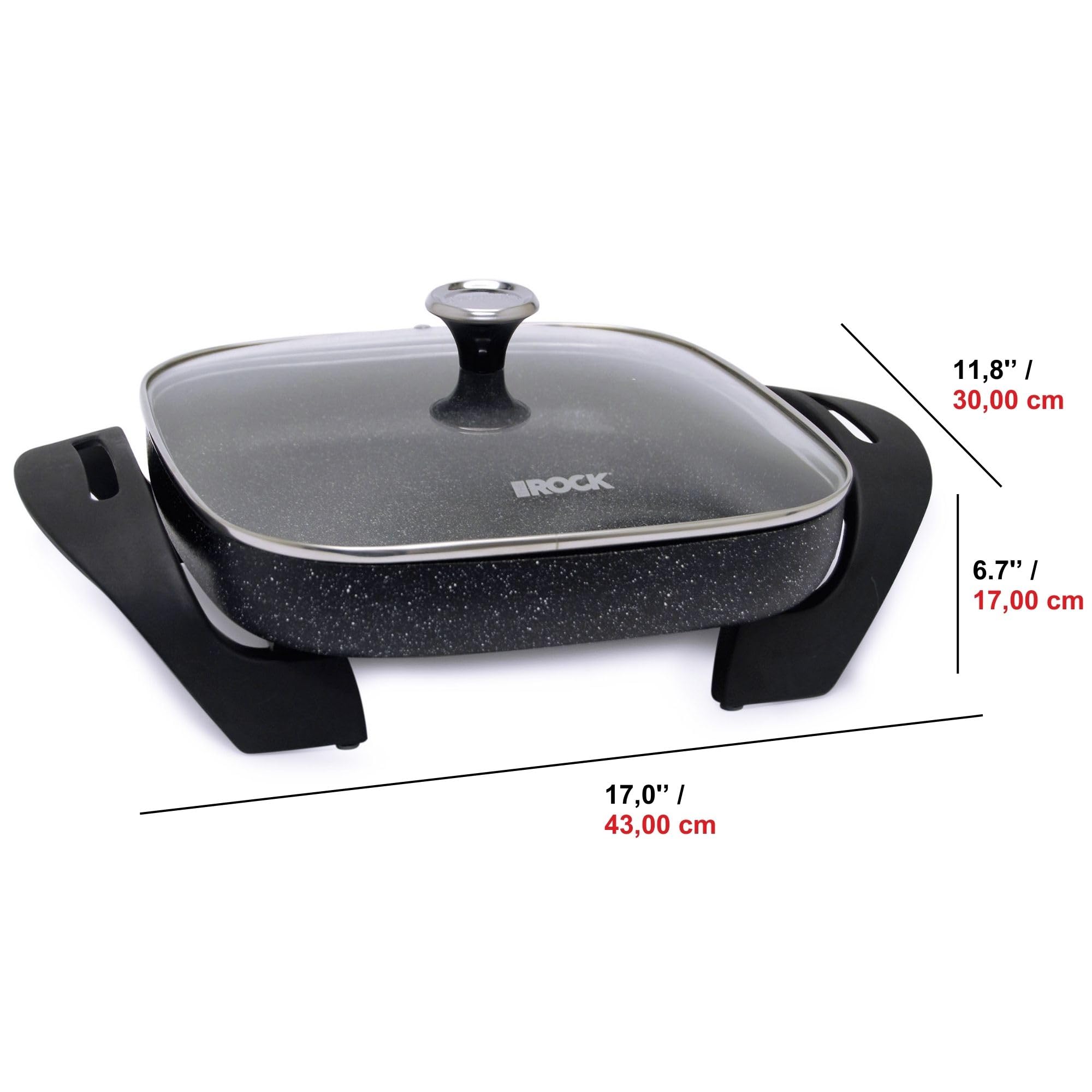 Starfrit The Rock Electric Skillet, 13.40In. X 14.20In. X 5.90In, Black