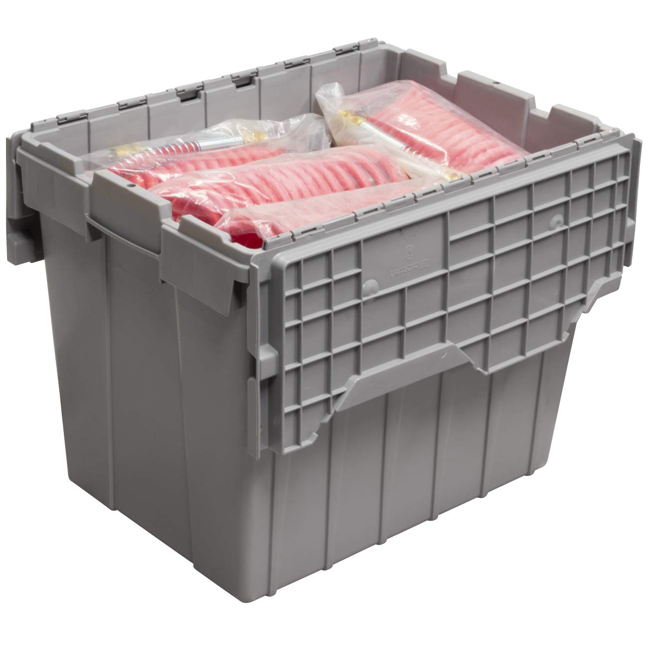 Akro-Mils Akm39170Grey Attached Lid Storage Container