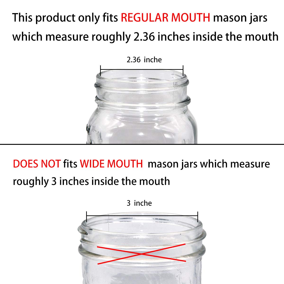 SheeChung Mason Jar Foaming Soap Dispenser Lids - Black, 2 Pack, for Standard Mouth Jars, Perfect for Hand Sanitizer and Facial Cleansing Foam