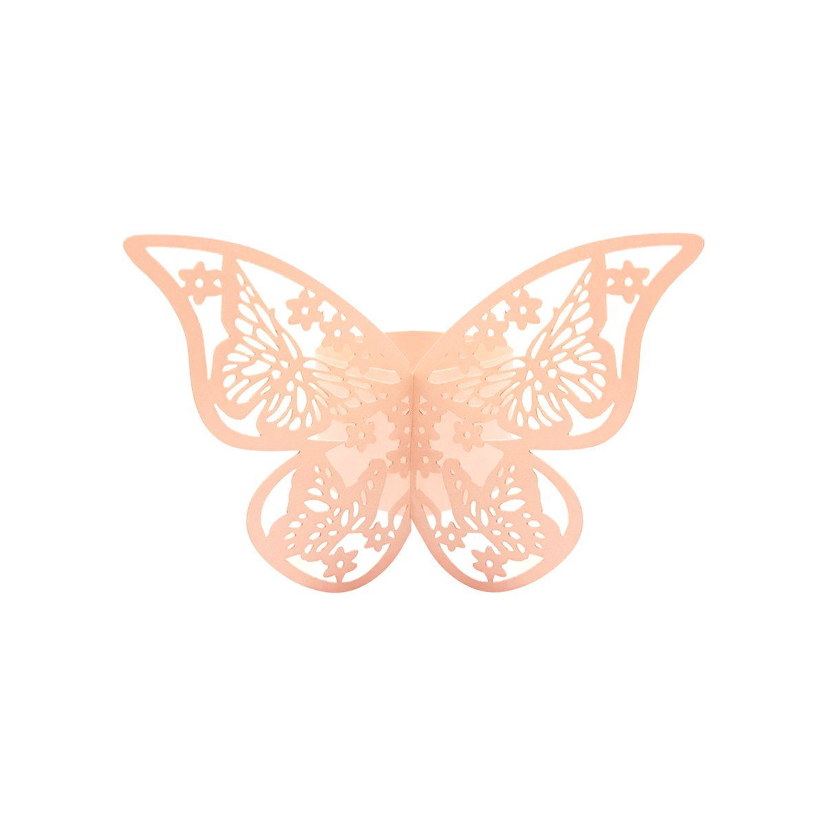 Butterflies Wedding Decor Napkin Rings (Set Of 50), Pink
