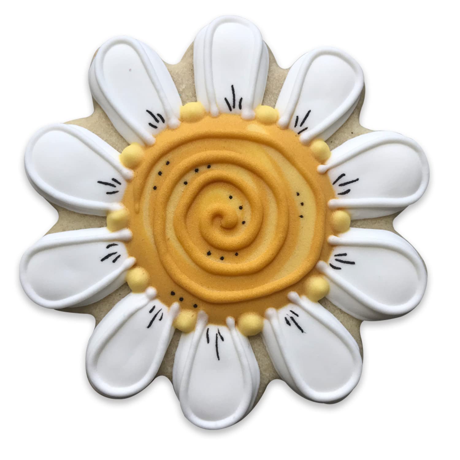 Liliao Daisy Flower Cookie Cutter - 3.1 X 3.3 Inches - Stainless Steel