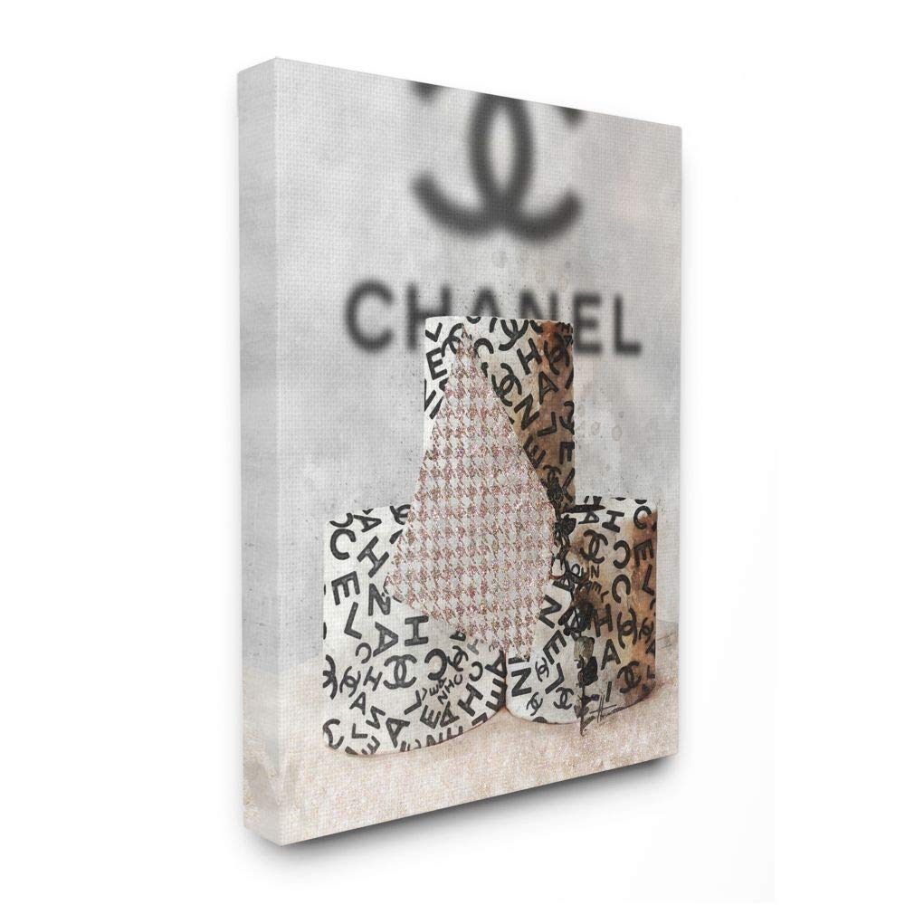 Stupell Industries Fashion Forward Toilet Paper Designer Detail Wall Art, 16 X 20, Off-White