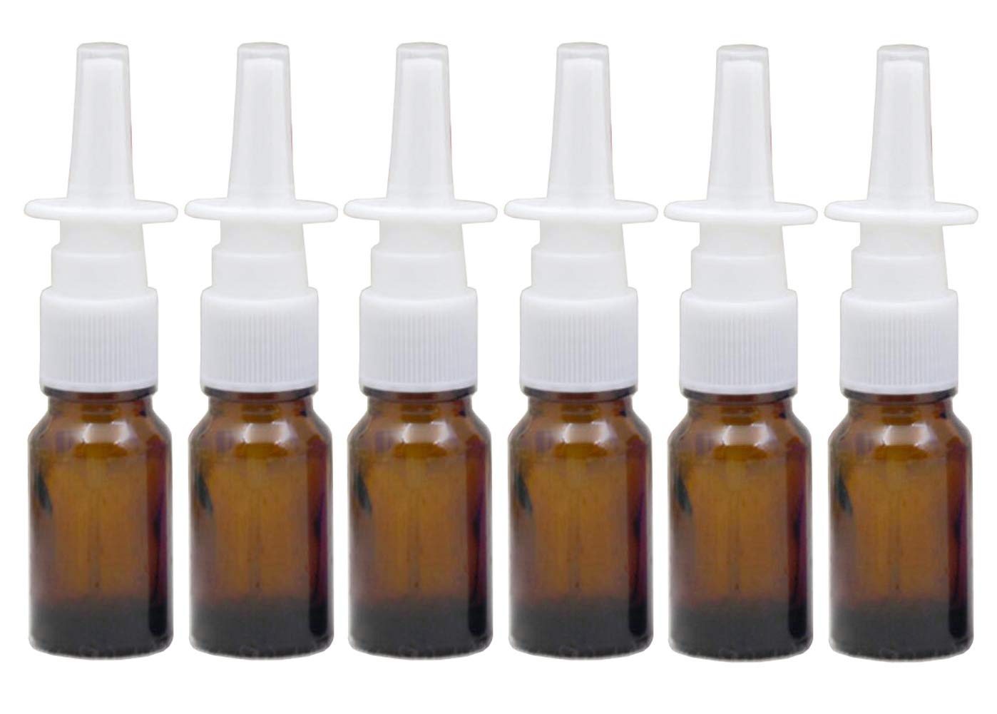 6Pcs 10Ml/0.34Oz Glass Nasal Spray Bottles - Portable Empty Refillable Fine Mist Sprayers Atomizers Cosmetic Makeup Perfume Stor