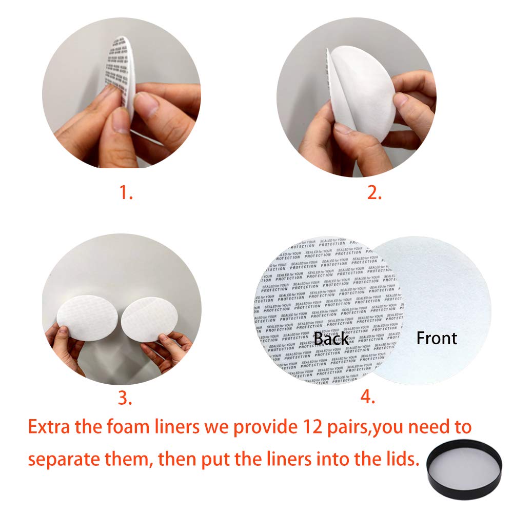 Zmybcpack 24 Pack 8 Oz Round Clear Plastic Jars With Lids, A Spatula, A Pen & Labels - Bpa Free Pet Container For Cosmetics, Cre