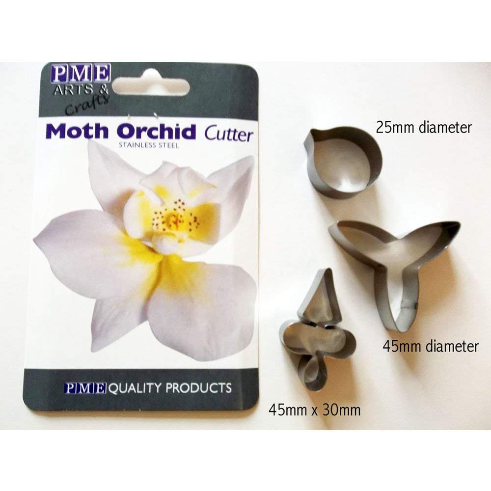 Pme Stainless Steel Moth Orchid Petal Cutters, Set Of 3, Standard, Silver