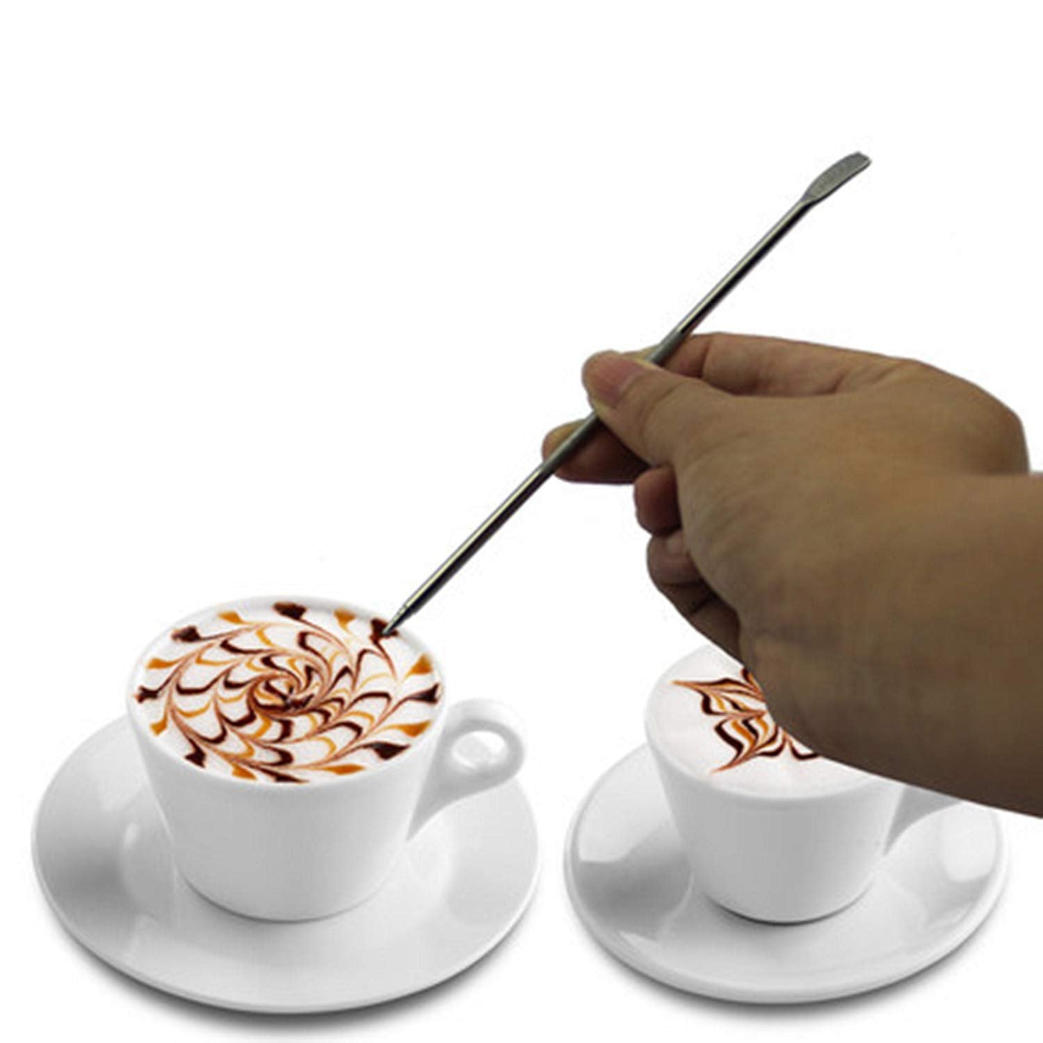 3 Pcs Coffee Latte Art Pen Stainless Steel Tool Espresso Machine Cafe Home Kitchen For Latte Art Use By Ppx