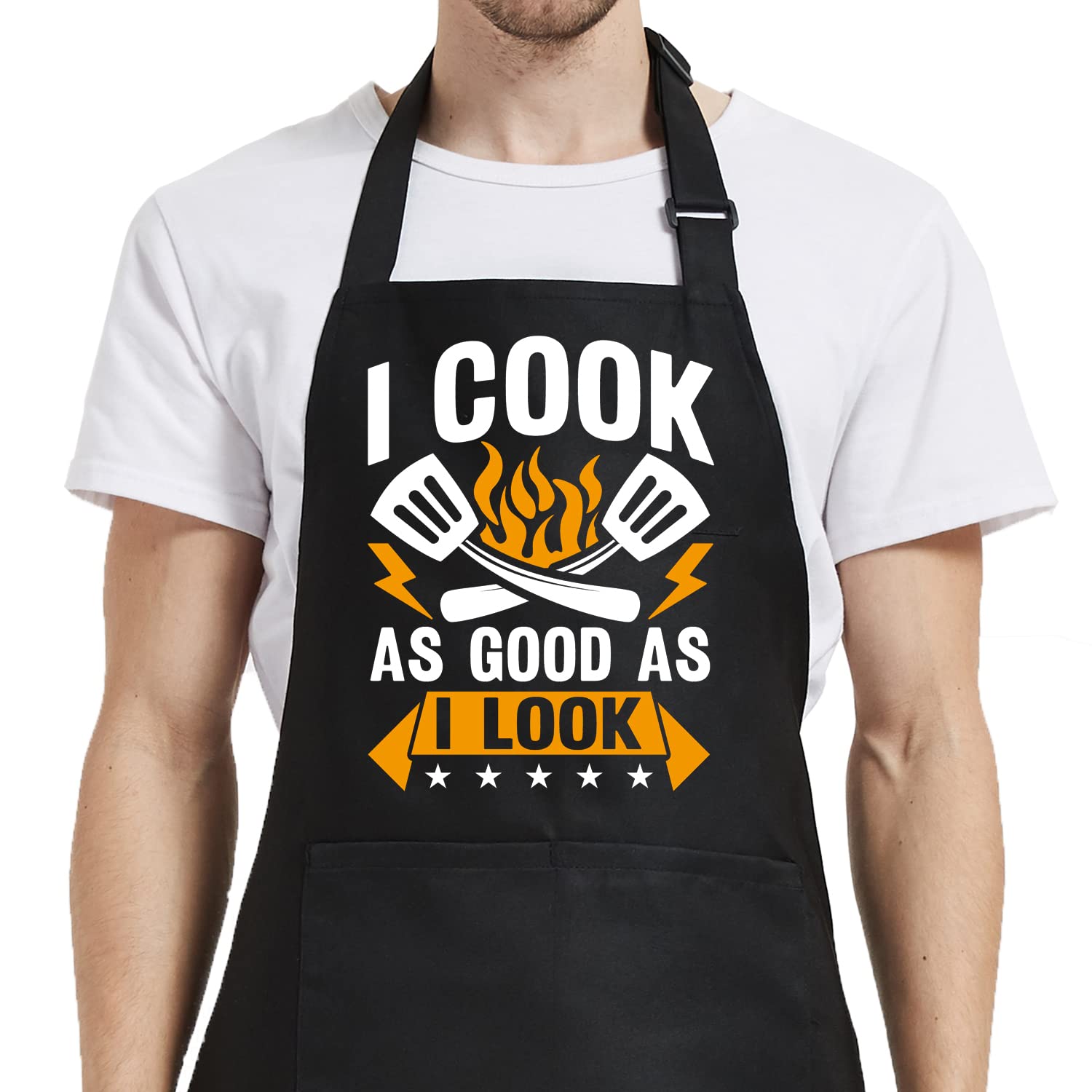 Cooking Gifts For Men, Funny Aprons For Women With Pockets For Kitchen Baking Grill Bbq, Grilling Gifts For Men Chef Dad Mom Hus