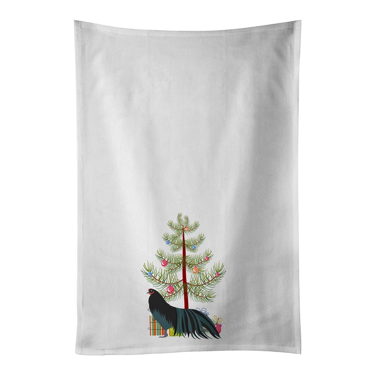 Sumatra Chicken Christmas White Kitchen Towel Set of 2
