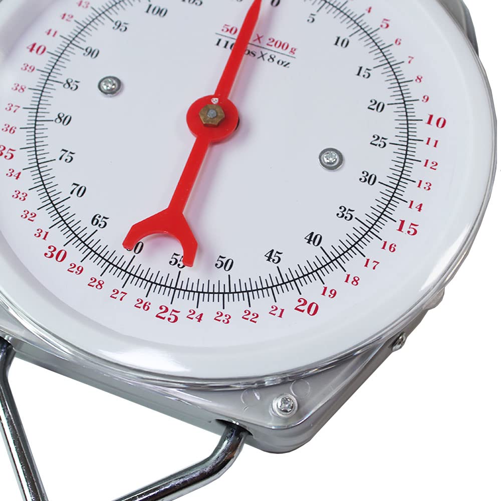 Spring Hanging Dial Scale,110Lbs Industrial Hanging Scale,Spring Mechanical Hanging Scale For Kitchen Fishing,Mechanical Luggage