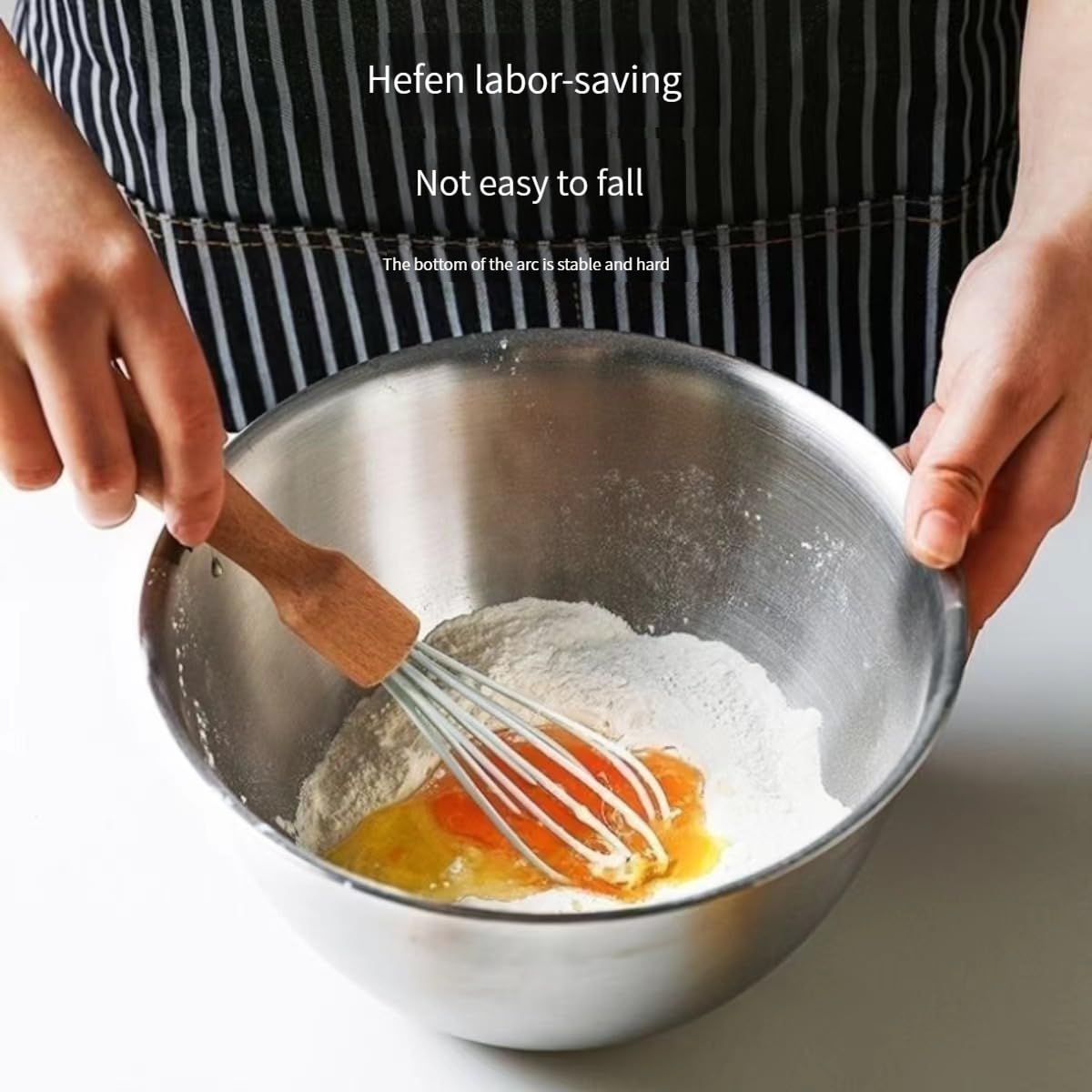 Stainless Steel Mixing Bowls-3 Packs Small Thicker Stainless Steel Flat Bottom Mixing Bowls Set, Home, Refrigerator, And Kitchen