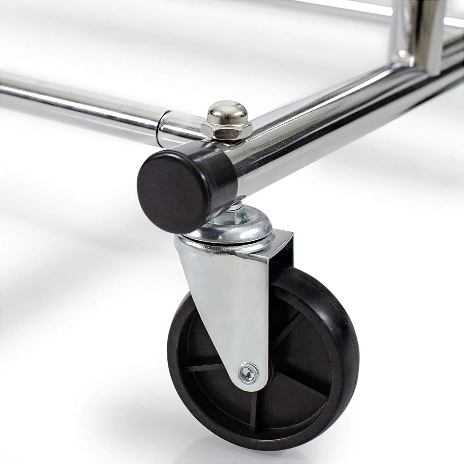 Clothes Rack For Hanging Clothes - Heavy Duty Commercial Grade Chrome For Clothing, Garment Rack Adjustable, Collapsible, Expand