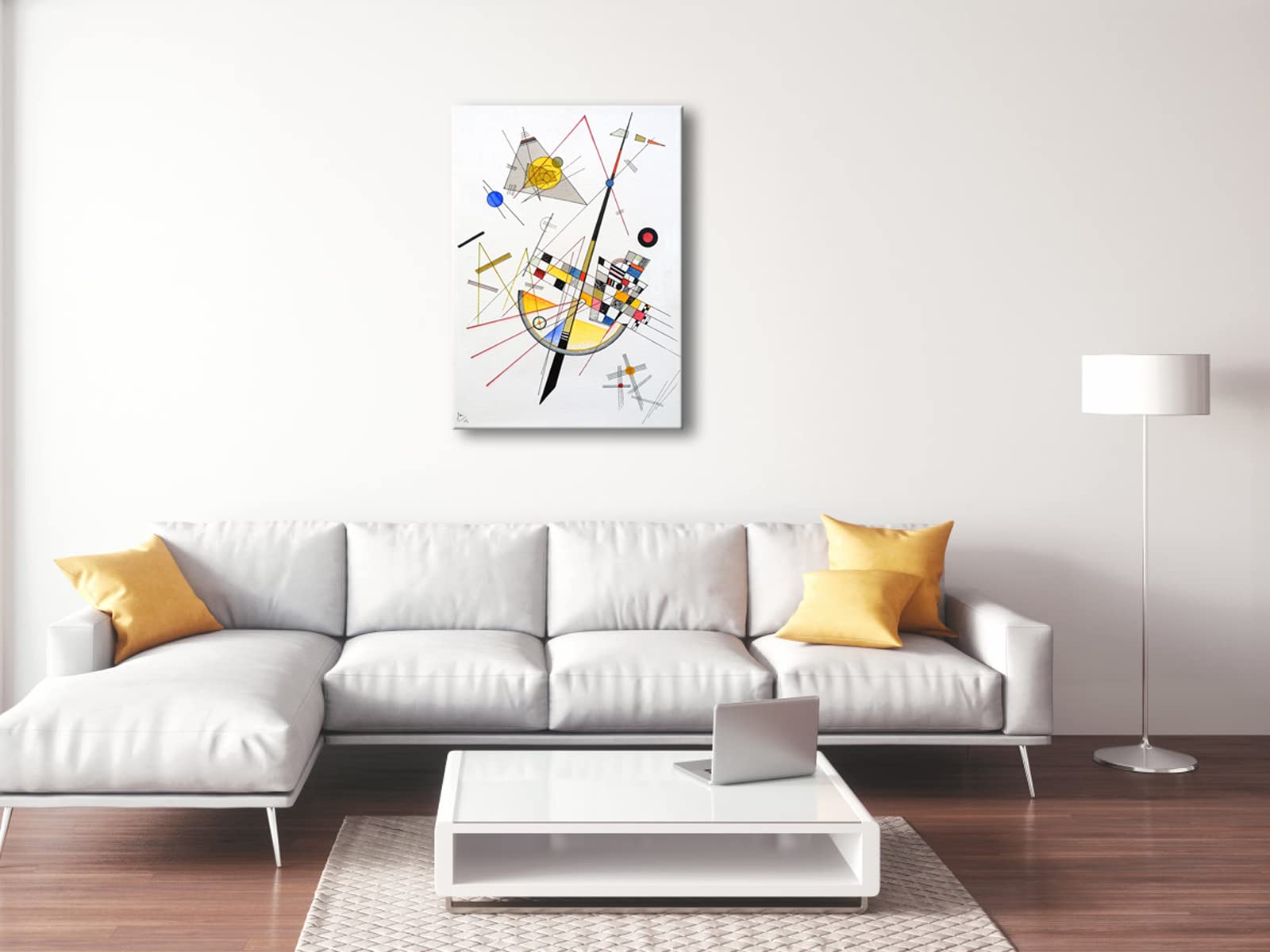 Wieco Art Canvas Prints Delicate Tension #85, 1923 By Wassily Kandinsky Abstract Classic Art Reproductions Gallery Wrapped Canva