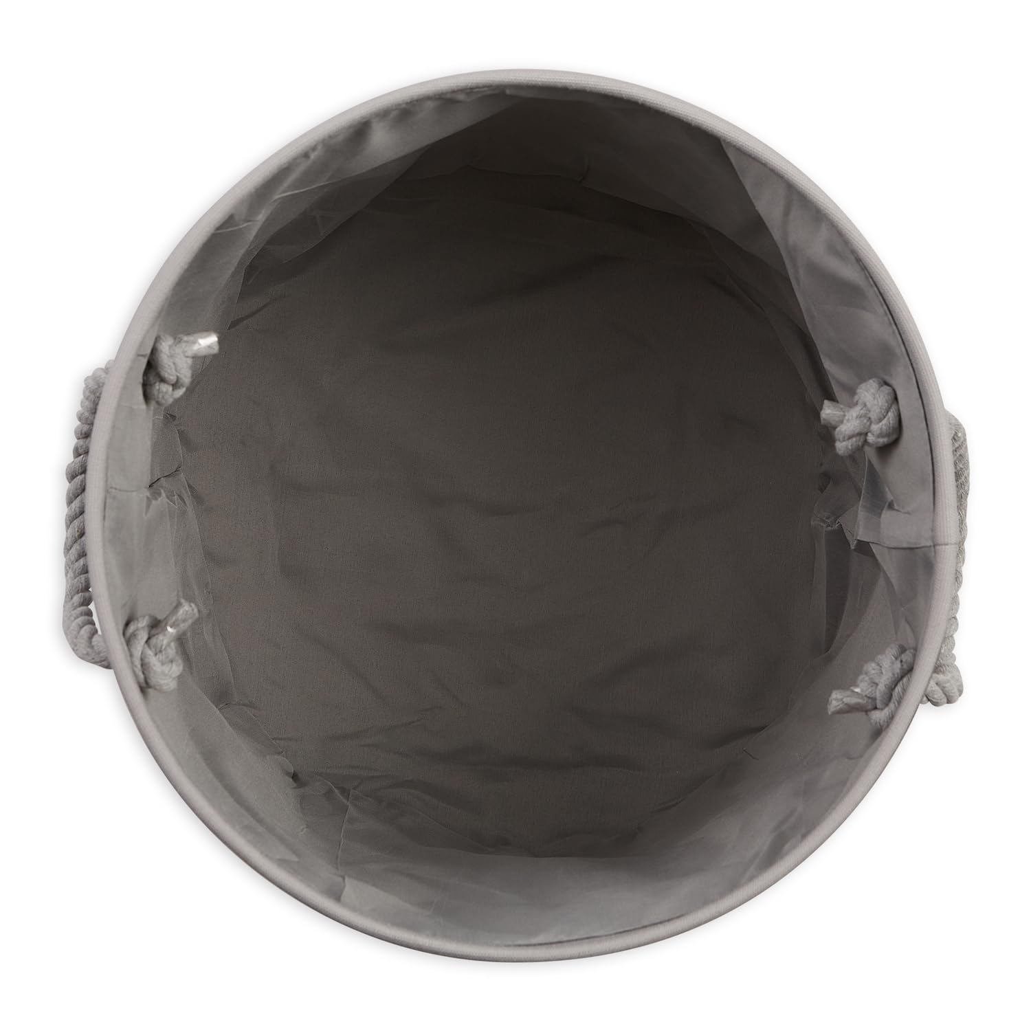 Bone Dry Pet Storage Collection Striped Paw Patch Bin  Large Round  Gray