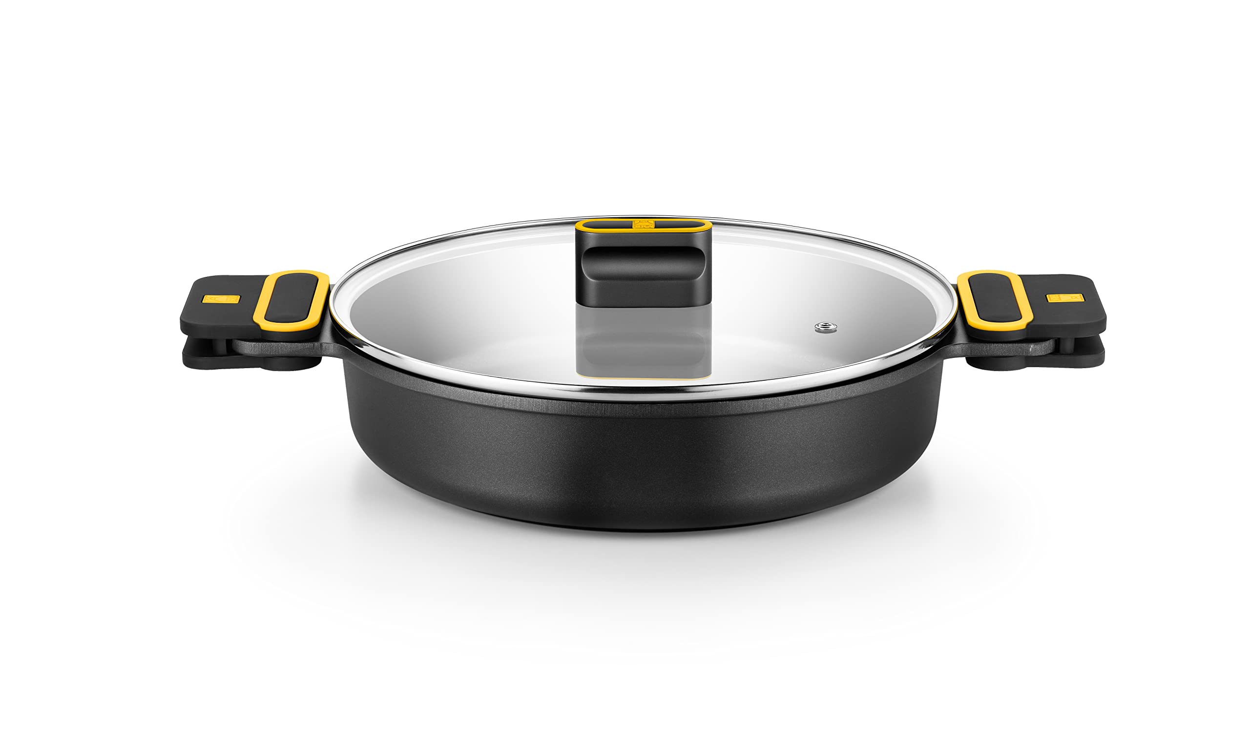 BRA Daily Pro | Low Casserole Dish 28 cm Cast Aluminium, NonStick PFOA Free, Suitable for All Hobs and Induction