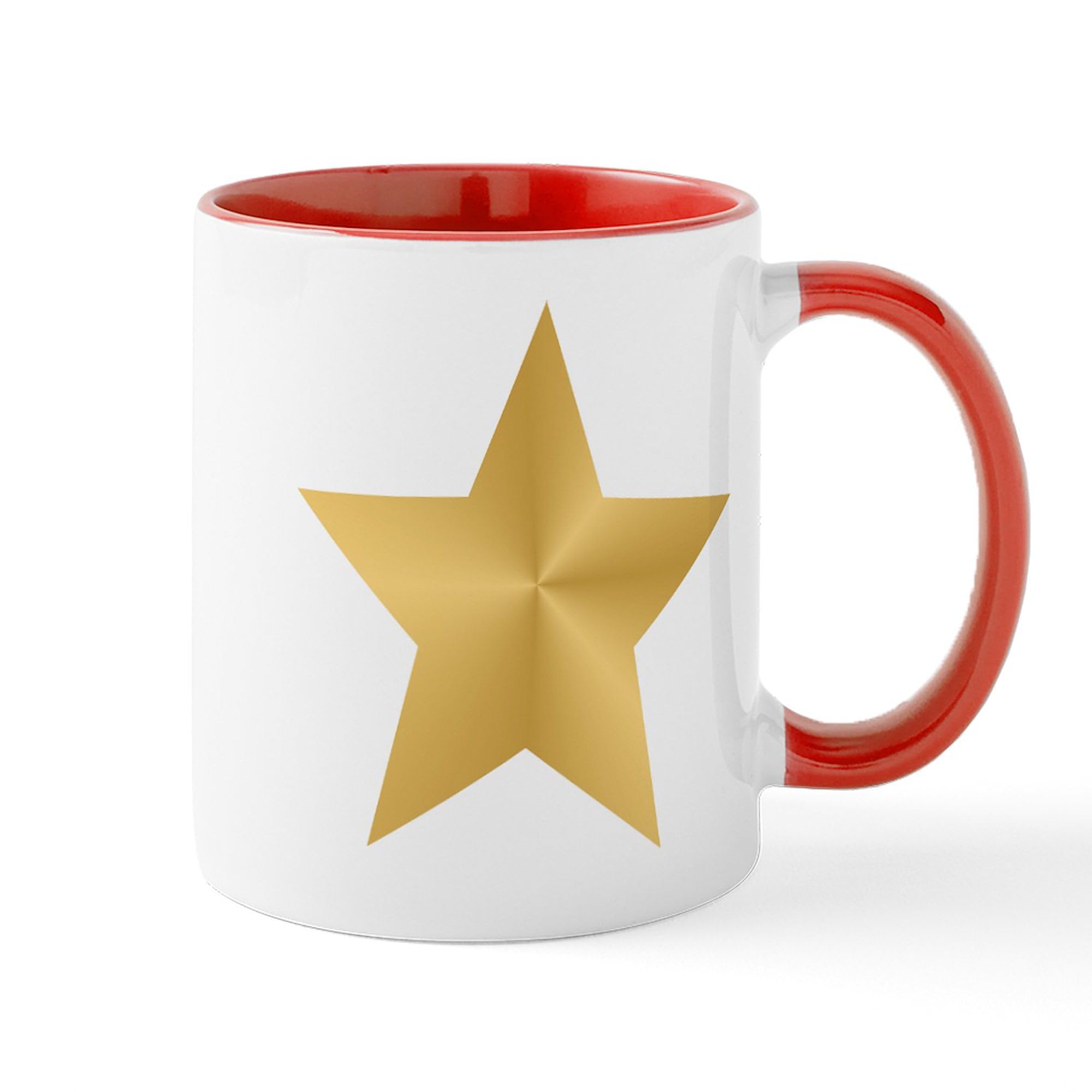 CafePress Gold Star Mug 11 oz (325 ml) Ceramic Coffee Mug