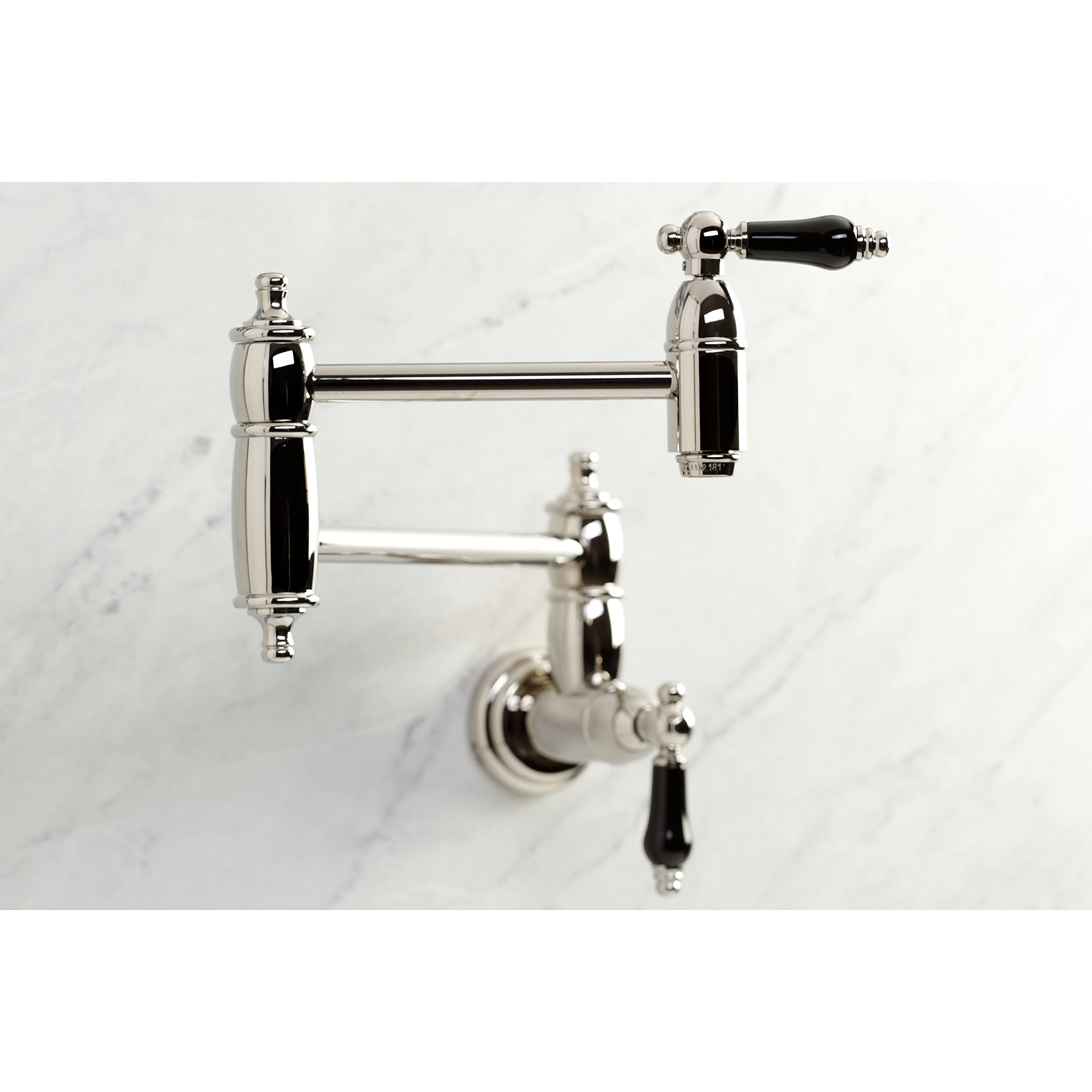 Kingston Brass KS3106PKL Duchess Wall Mount Pot Filler  Polished Nickel