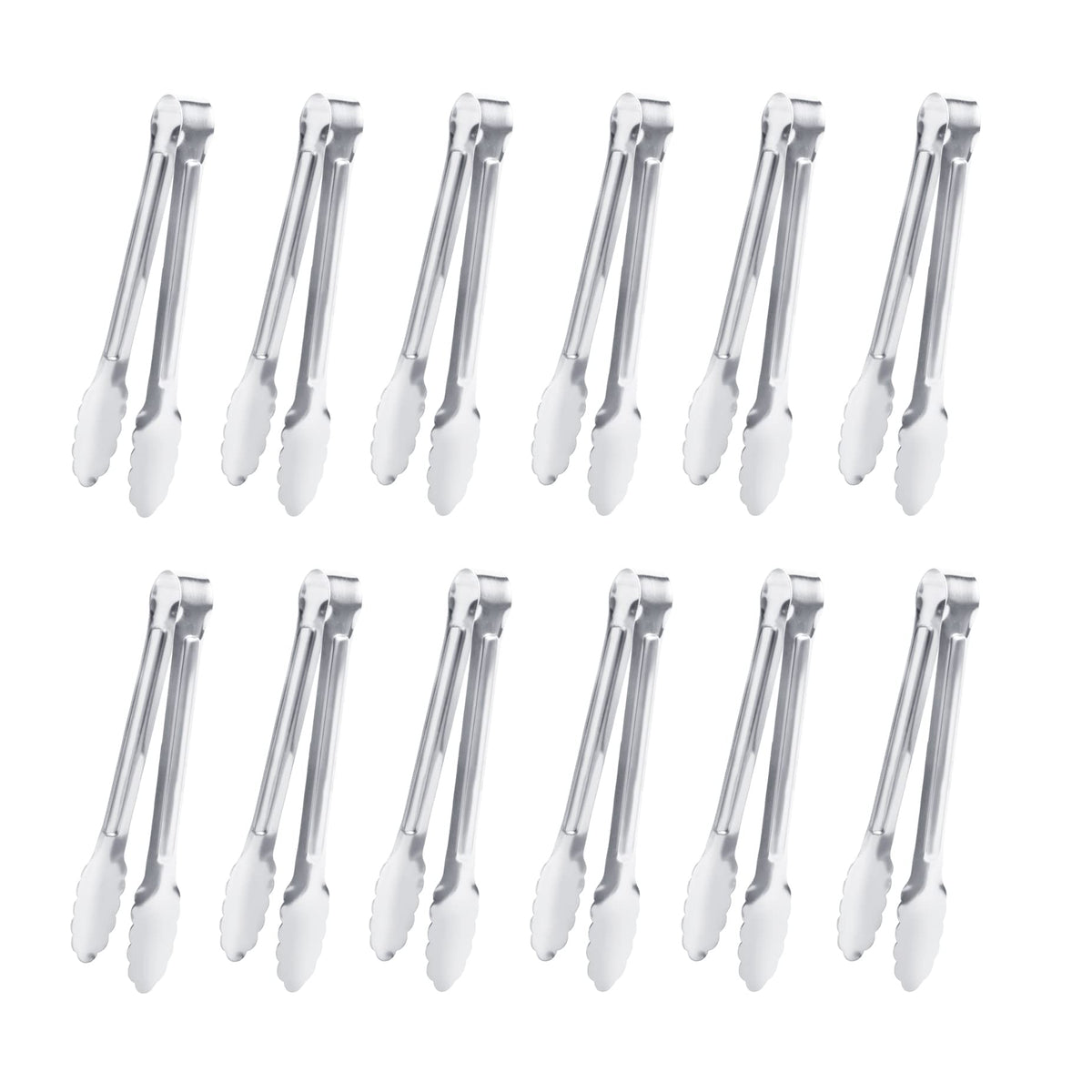 Serving Tongs,Buffet Tongs, Dmoera Stainless Steel Food Tong Serving Tong Small Serving Tongs Stainless Steel Mini Appetizer Ton