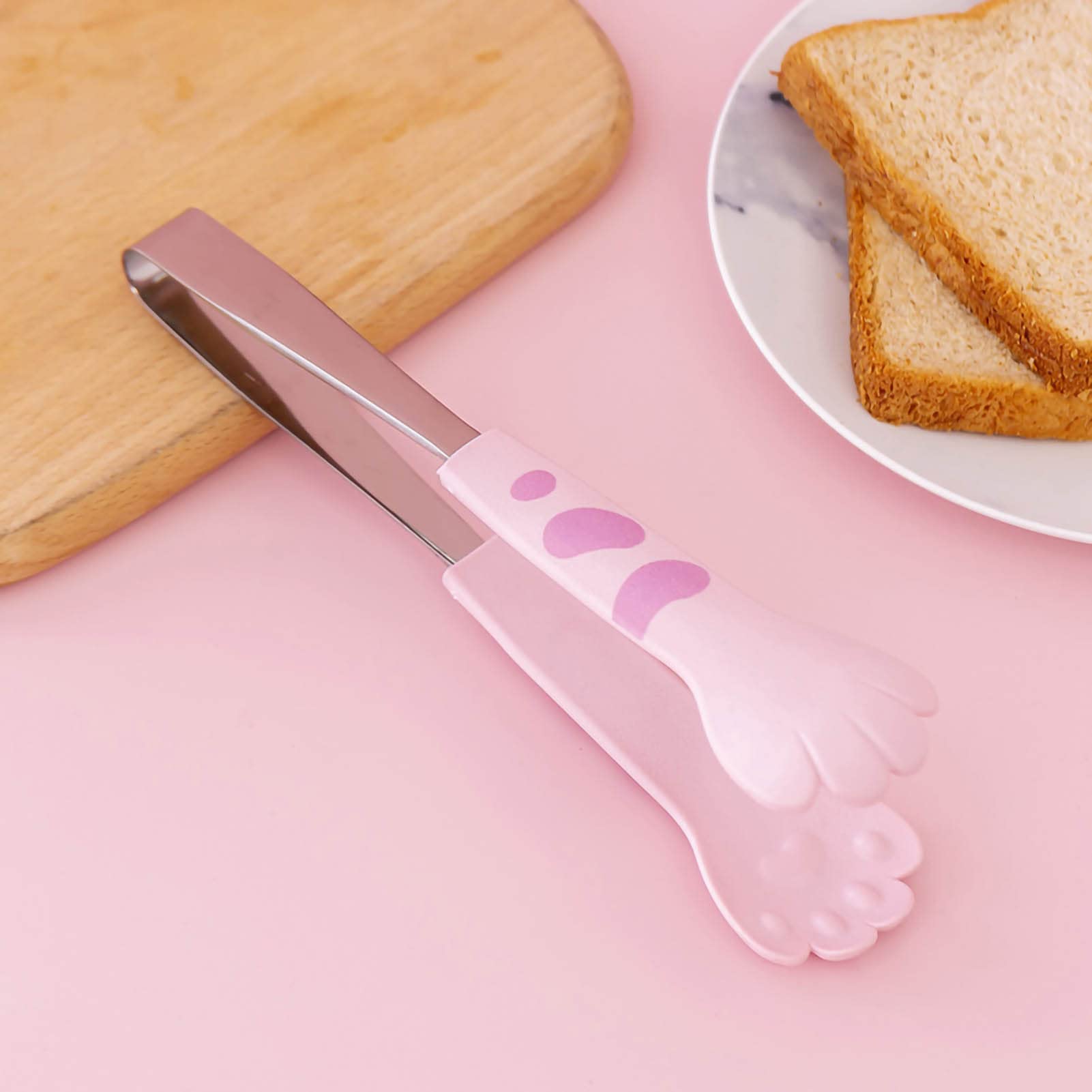 Cat Tongs, Cat Paw Tongs Kawaii Food Clips Kitchen Tongs Stainless Steel Cooking Tongs Bread Tong Bbq Tong Food Tong Small Salad