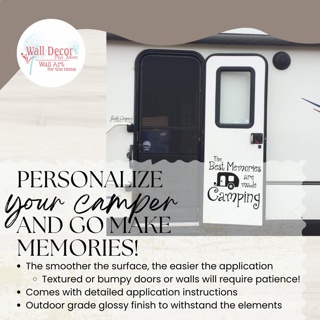 The Best Memories Are Made Camping Rv Decals - Vinyl Camper Decals - Outdoor Decals For Rv Trailers - Rv Camper Decals Sayings F