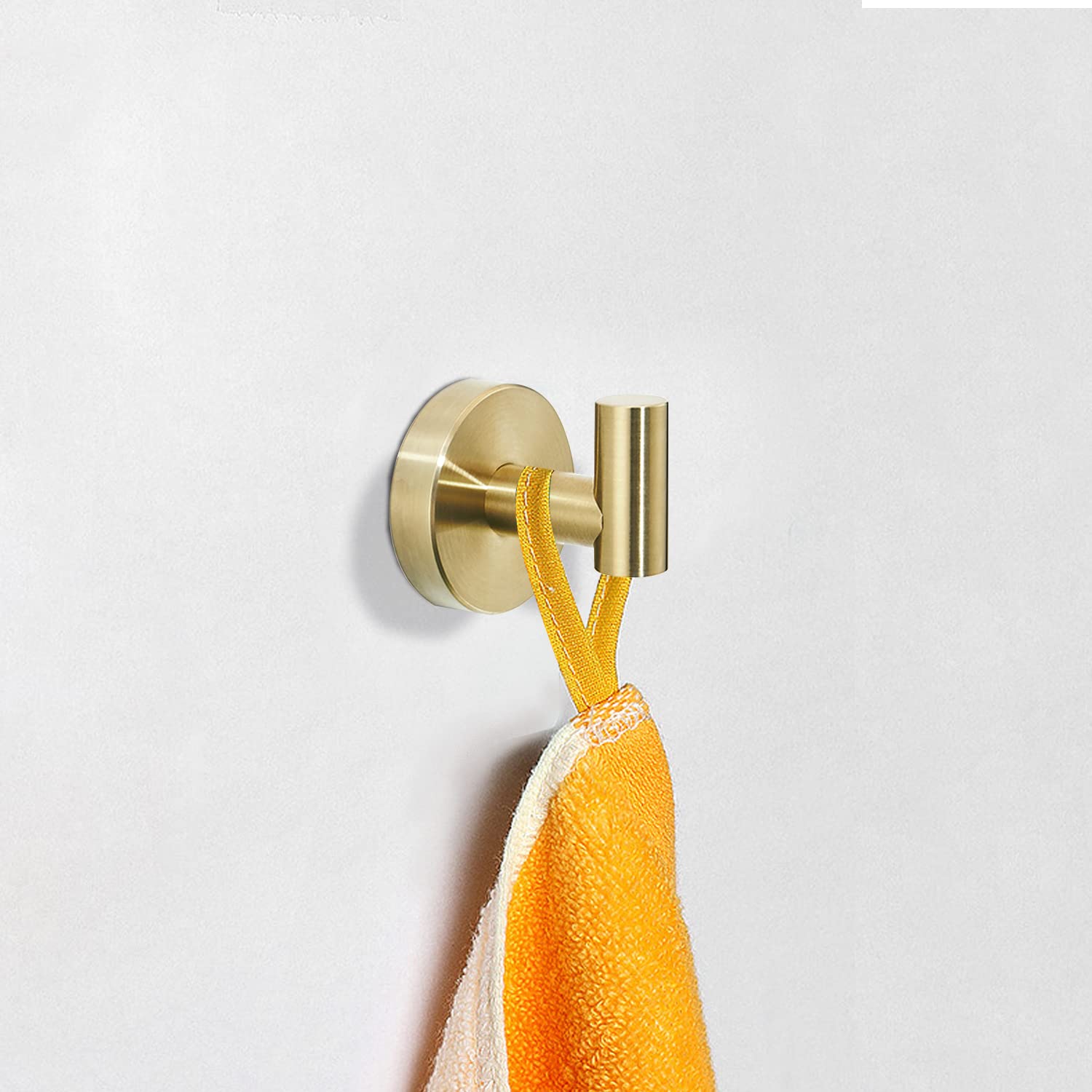 WEIKO Gold Bathroom Hardware  Toilet Paper Holder Towel Ring and Robe Hook Brushed Gold Bathroom Accessories Set Wall Mount 3 Pieces Stainless Steel