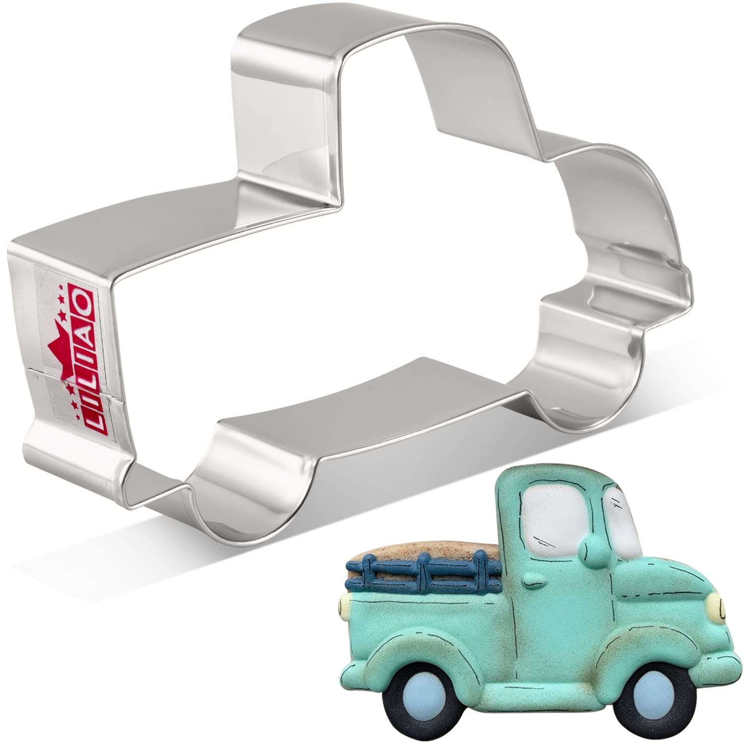 Liliao Vehicle Pick-Up Truck Cookie Cutter - 4.5 X 2.9 Inches - Stainless Steel