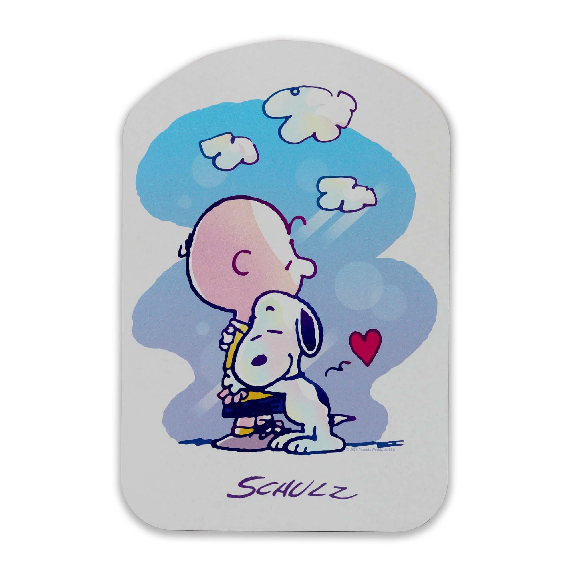 Peanuts Snoopy and Charlie Brown Hug Wood Wall Decor - Adorable Snoopy Wall Art for Kitchen, Office, or Family Room