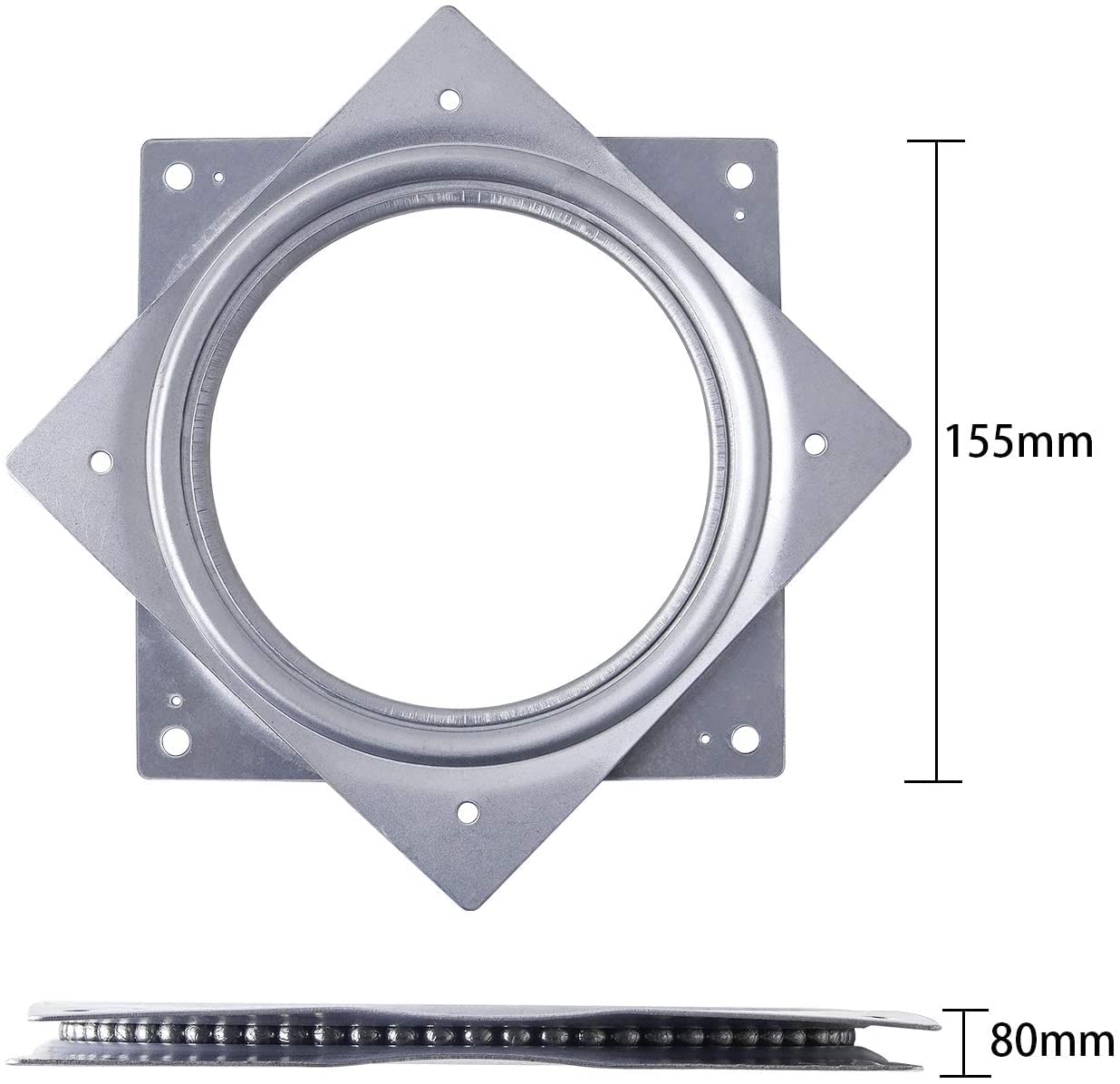 Dmstech 6'' Lazy Susan Turntable 500 Lbs Pounds Steel Ball Bearing Rotating Tray Strong Sturdy Table Cabinet Low Profile