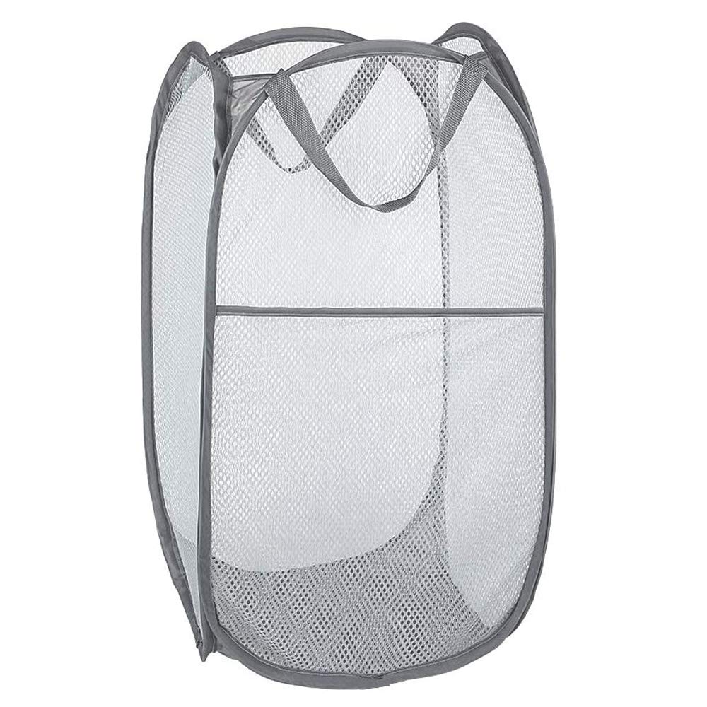 Bud Mesh Pop Up Laundry Hamper, Collapsible For Storage, Portable Folding Pop-Up Clothes Hamper Laundry Basket For Kids Room, Co