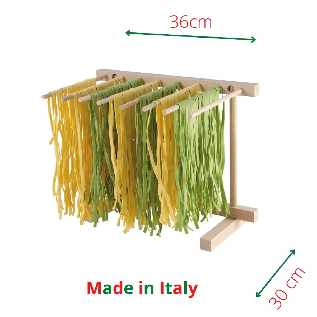 Eppicotispai Ep 102 Natural Beechwood Collapsable Pasta Drying Rack