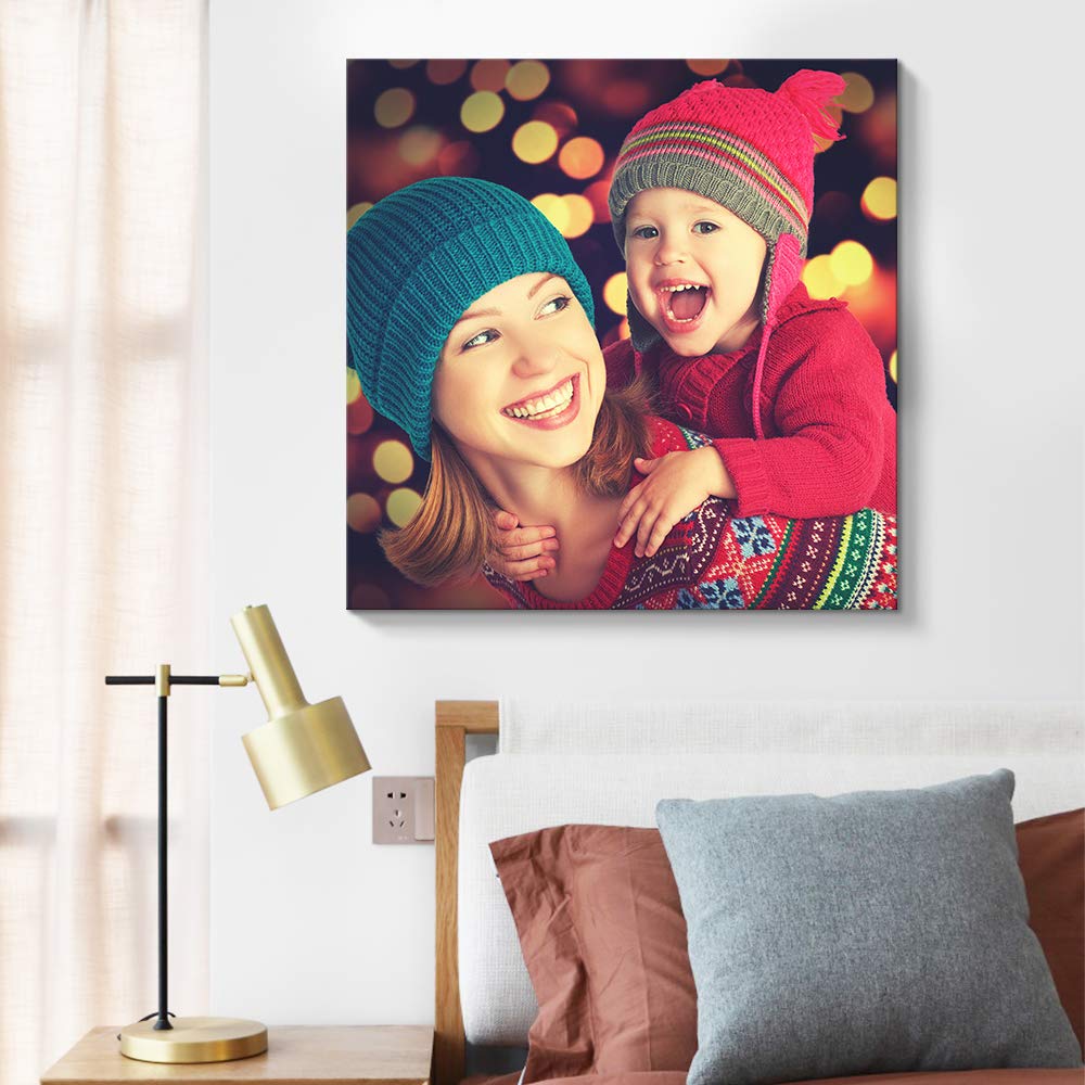Nwt Custom Canvas Prints With Your Photos For Family, Personalized Canvas Pictures For Wall To Print Framed 12X12 Inches