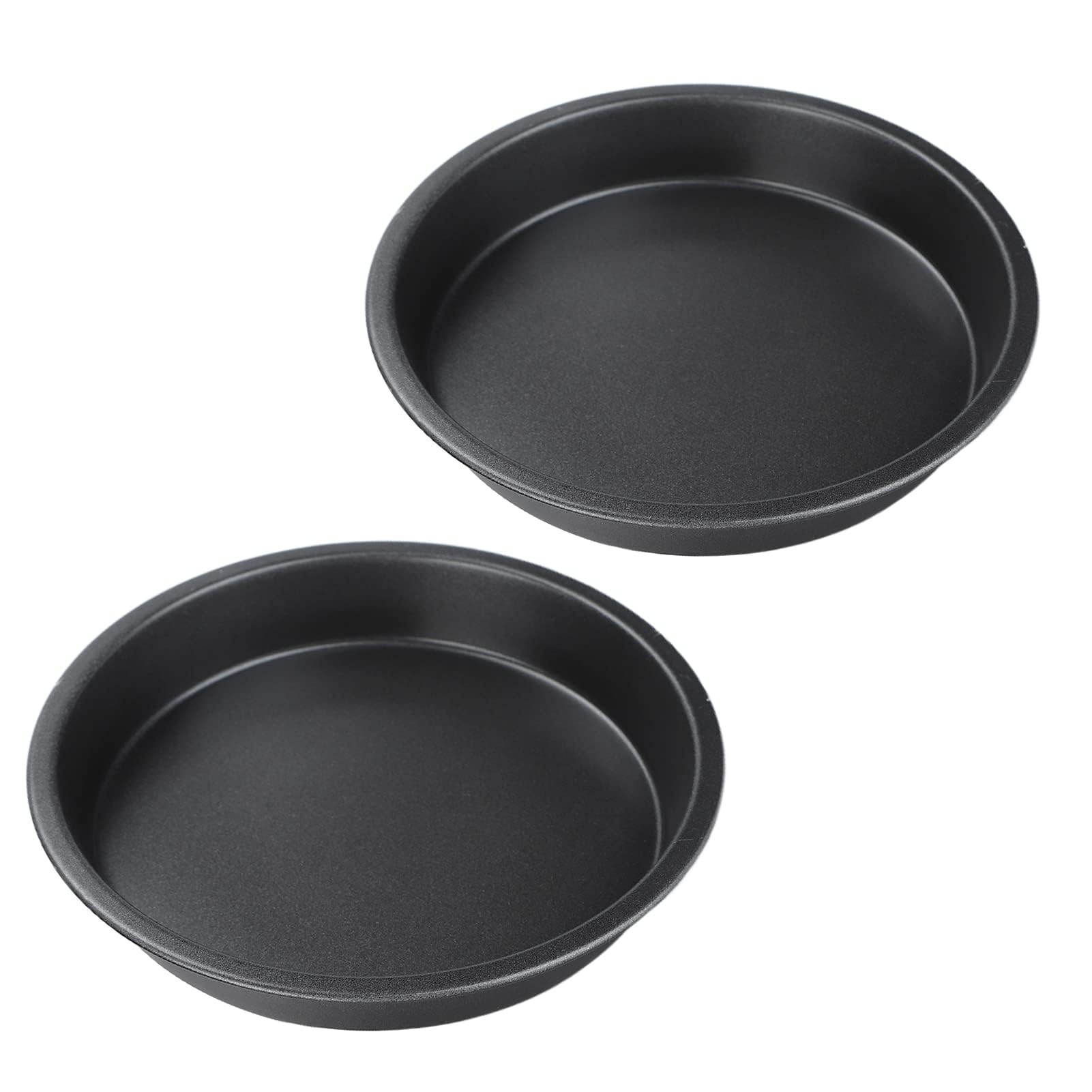 TOPINCN Pizza Pan Set, 2 Pack Deep Dish Carbon Steel 6 Inch