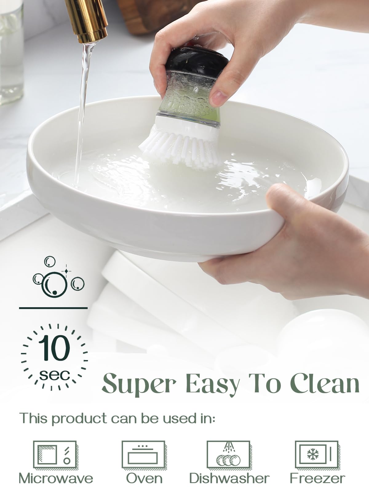 Dowan Pasta Bowls, 65 Oz Serving Bowls For Wedding, 10 ' ' Large Salad Bowls Set Of 2, Ceramic Shallow Bowl Plates, Serving Dish