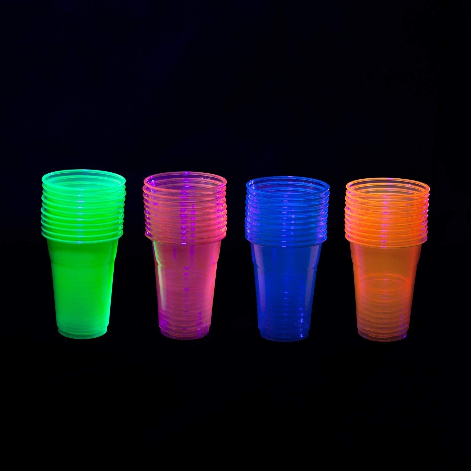 Party Essentials Soft Plastic 16-Ounce Party Cups/Pint Glasses  20-Count  Assorted Neon