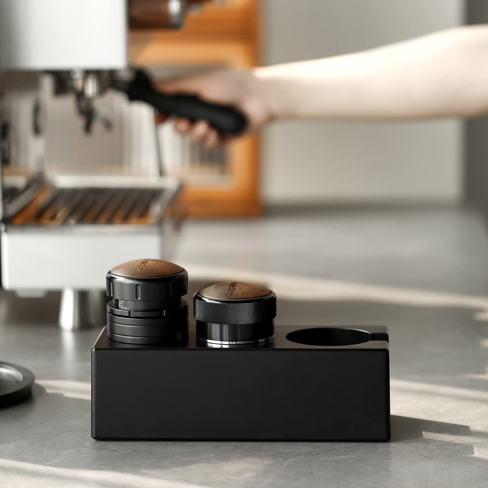 Mhw-3Bomber Espresso Tamping Station, 4 In 1 Espresso Organizer Box For Storage 51Mm/54Mm/58Mm Espresso Tamper, Distributor, Por