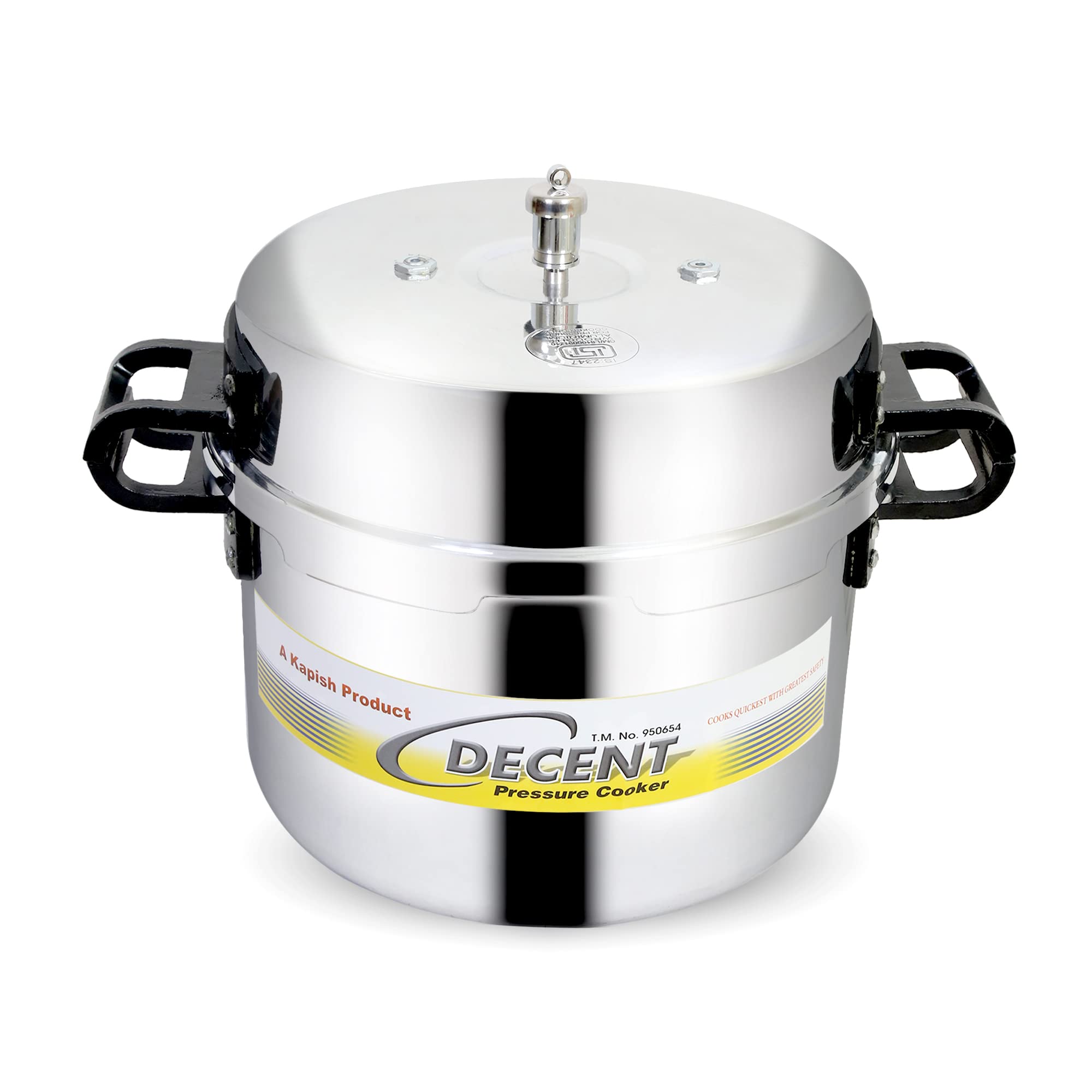 Decent Jumbo Aluminium 18 L Pressure Cooker (Aluminium) Isi Marked