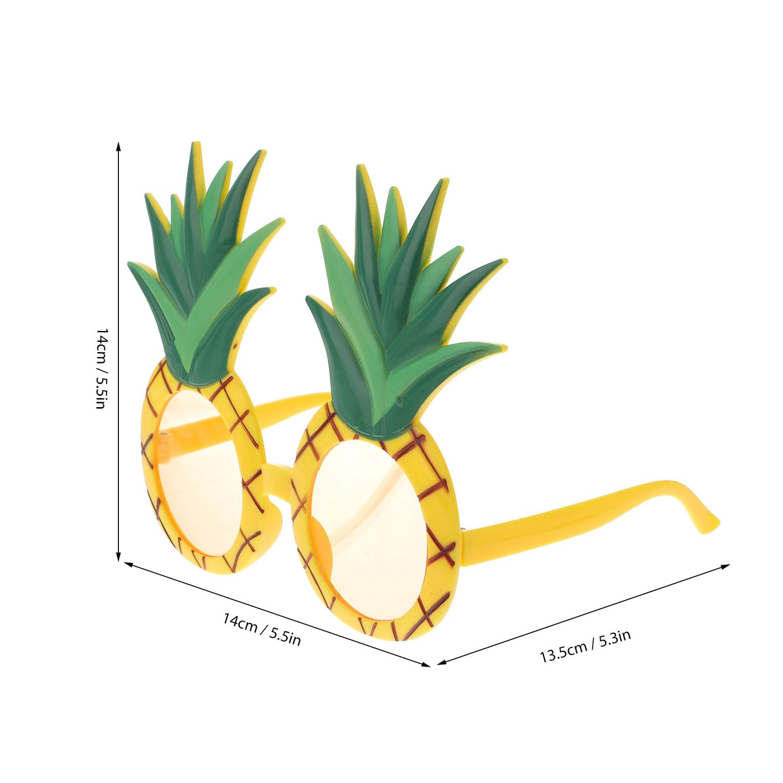 Amosfun Hawaiian Novelty Party Sunglasses Beach Pineapple Eyeglasses Pineapple Glasses Summer Party Favors Funny Eyewears Glasses Dancing Party Supplies