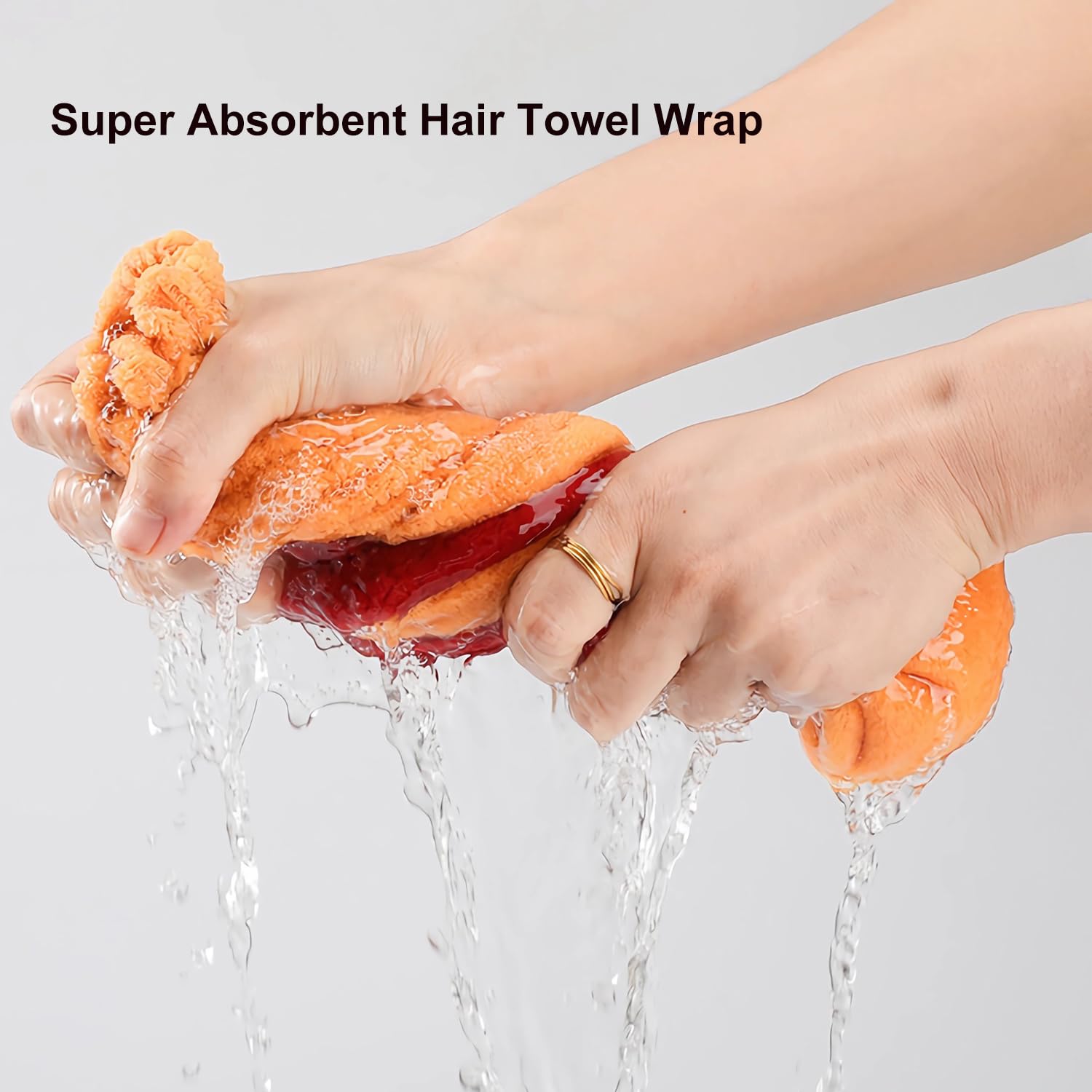 YUMINGUHC 2Pcs Ultra Absorbent Hair Quick Drying Towel for Women Girls New Microfiber Hair Towel Wrap Dry Turban Soft Bow Tie Pl