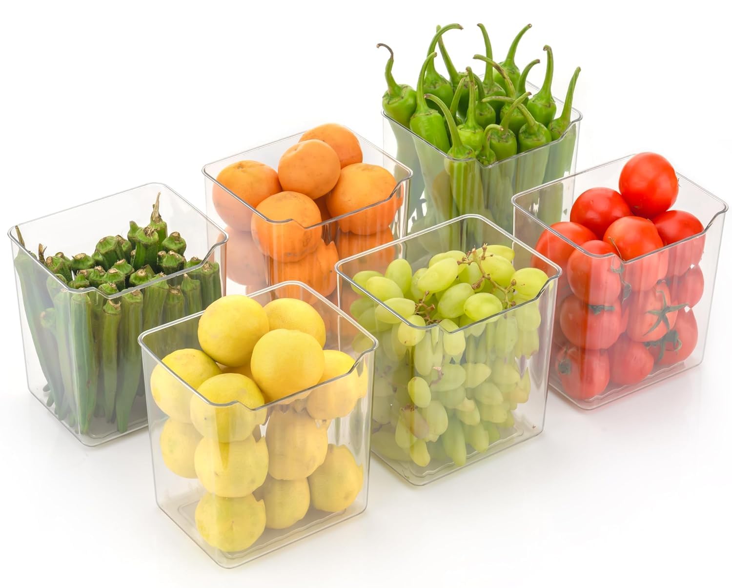 Popshy Transparent Fridge Storage Multipurpose Containers SpaceSaving Fridge Side Door Organizer Keeps Fruits, Vegetables, Fish