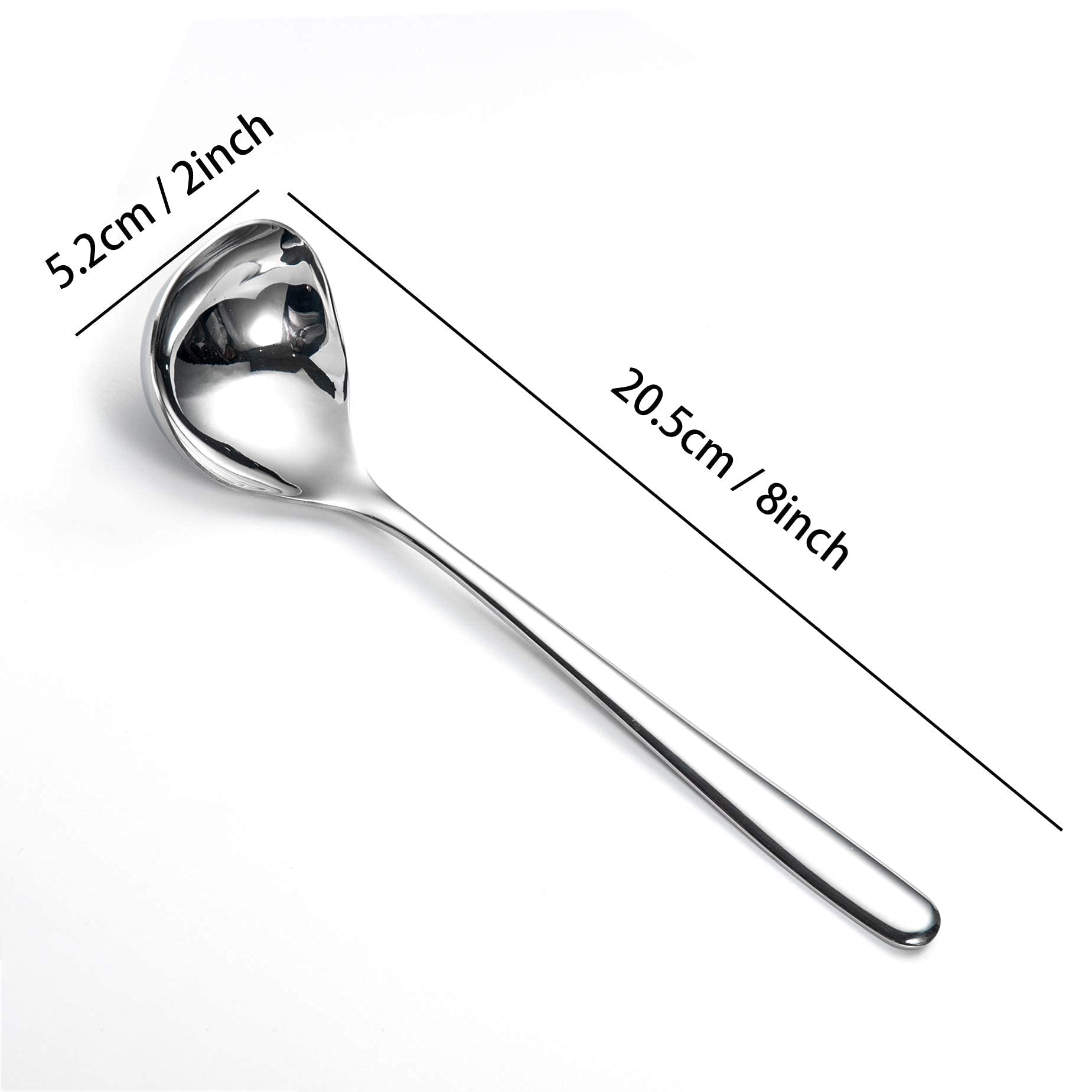 Imeea Small Ladle Sauce Ladle Sus304 Stainless Steel Small Serving Ladle 8-Inch, Set Of 4
