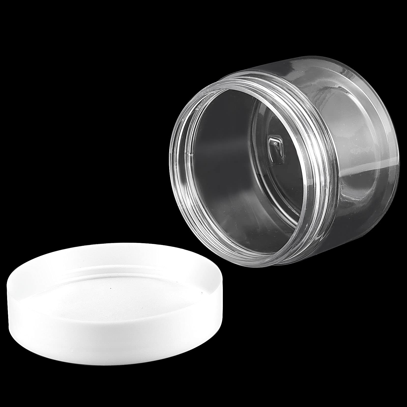 Zoenhou 46 Pcs 4 Oz Clear Slime Containers With White Lids, Food-Grade Plastic Storage Containers, Bpa-Free, Wide-Mouthed Slime