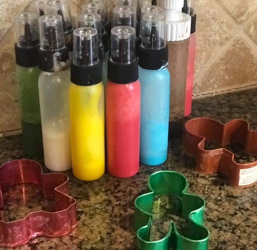Yesland 30 Pack Writer Bottle - 15 Each (1 & 2 Oz) - Soft & Easy Squeeze Applicator Bottles For Cookie Cutters, Cake Decorating,