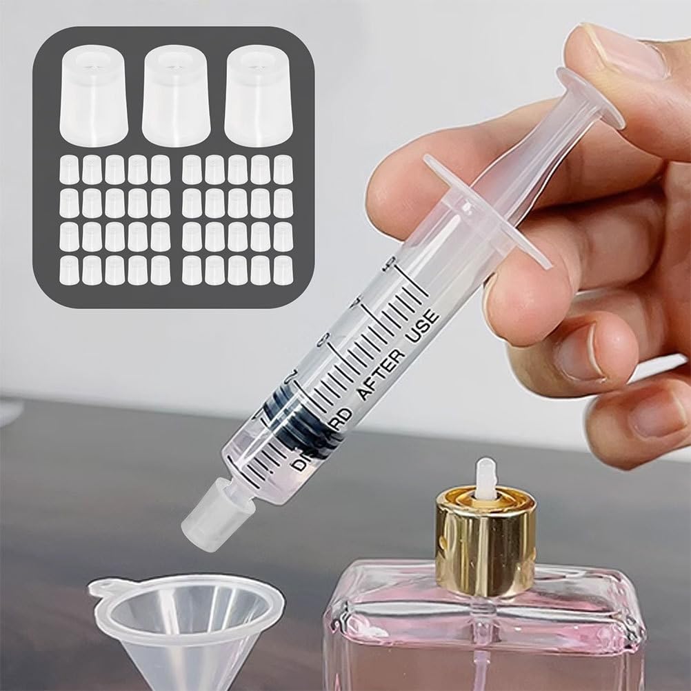 Ipetboom Perfume Dispenser Pump 100Pcs Perfume Extraction Plastic Adapters Syrin- Pump Without Syrin- For Travel Refillable Perf