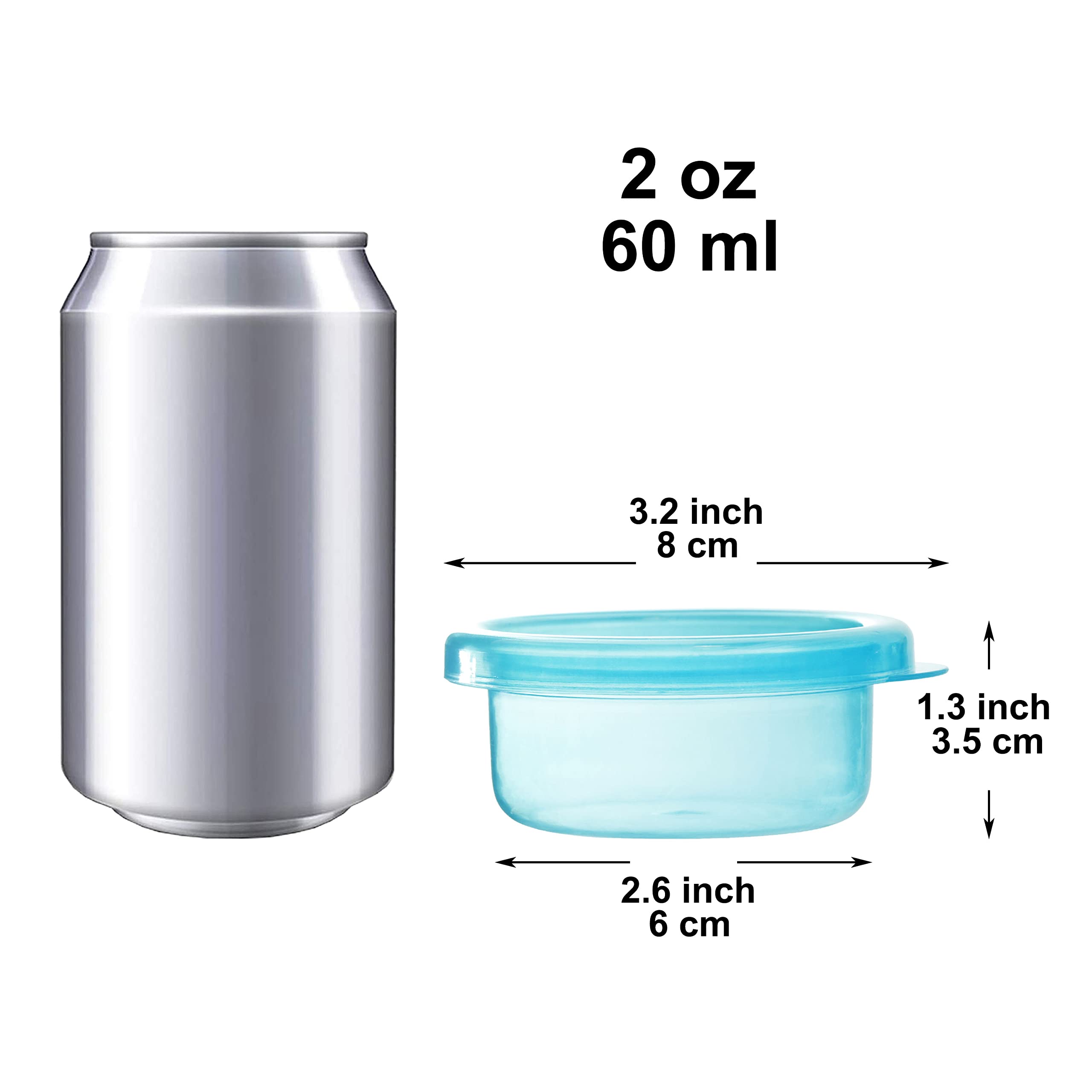 Youngever 9 Pack Snack Containers, Meal Prep Containers, Sauce Containers, Small Food Storage Containers With Lids, Condiment Cu
