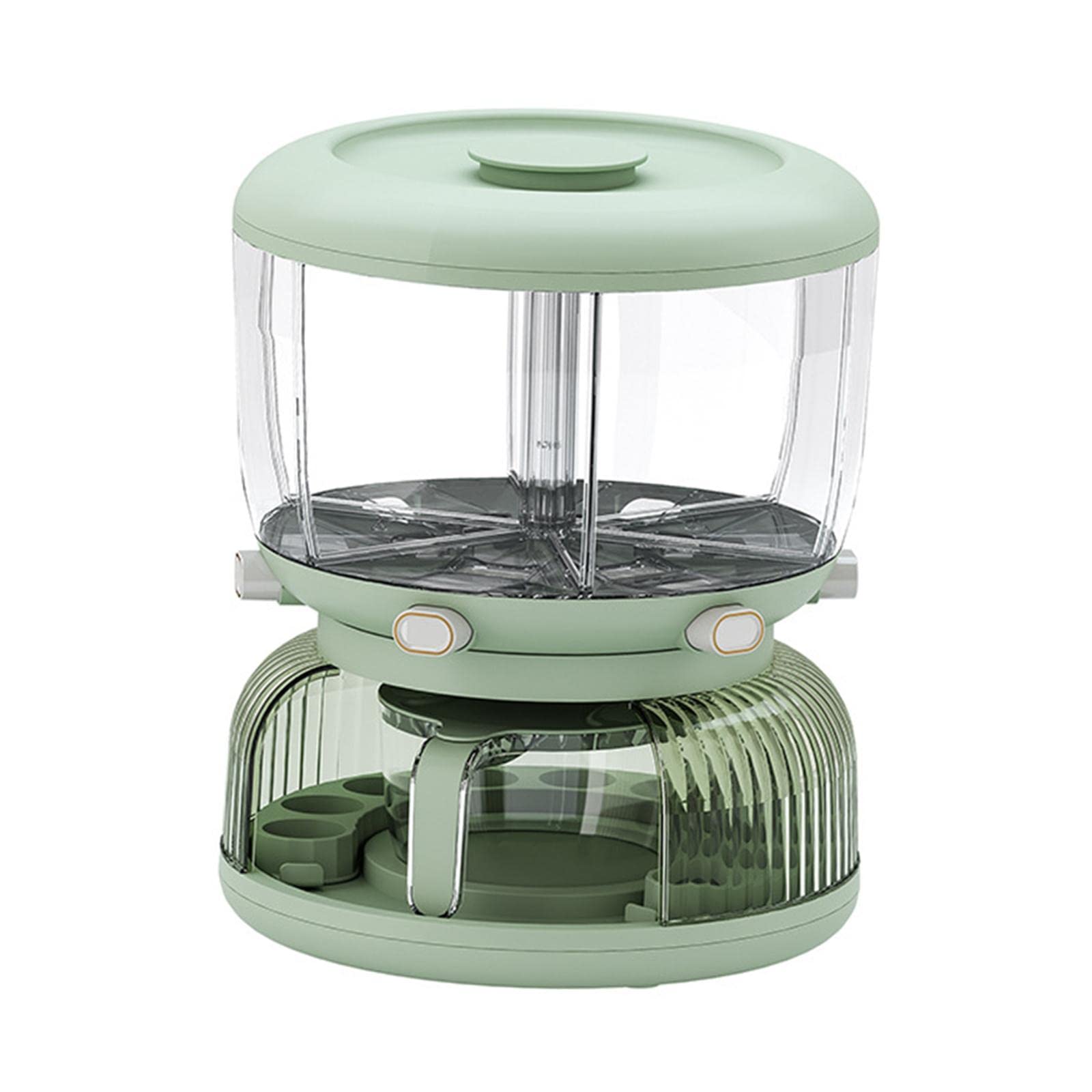 Zoomella 6 Grid Cereal Rice Dispenser Bucket Container Bin For Beans Home Green|Food Storage Containers|Home & Garden